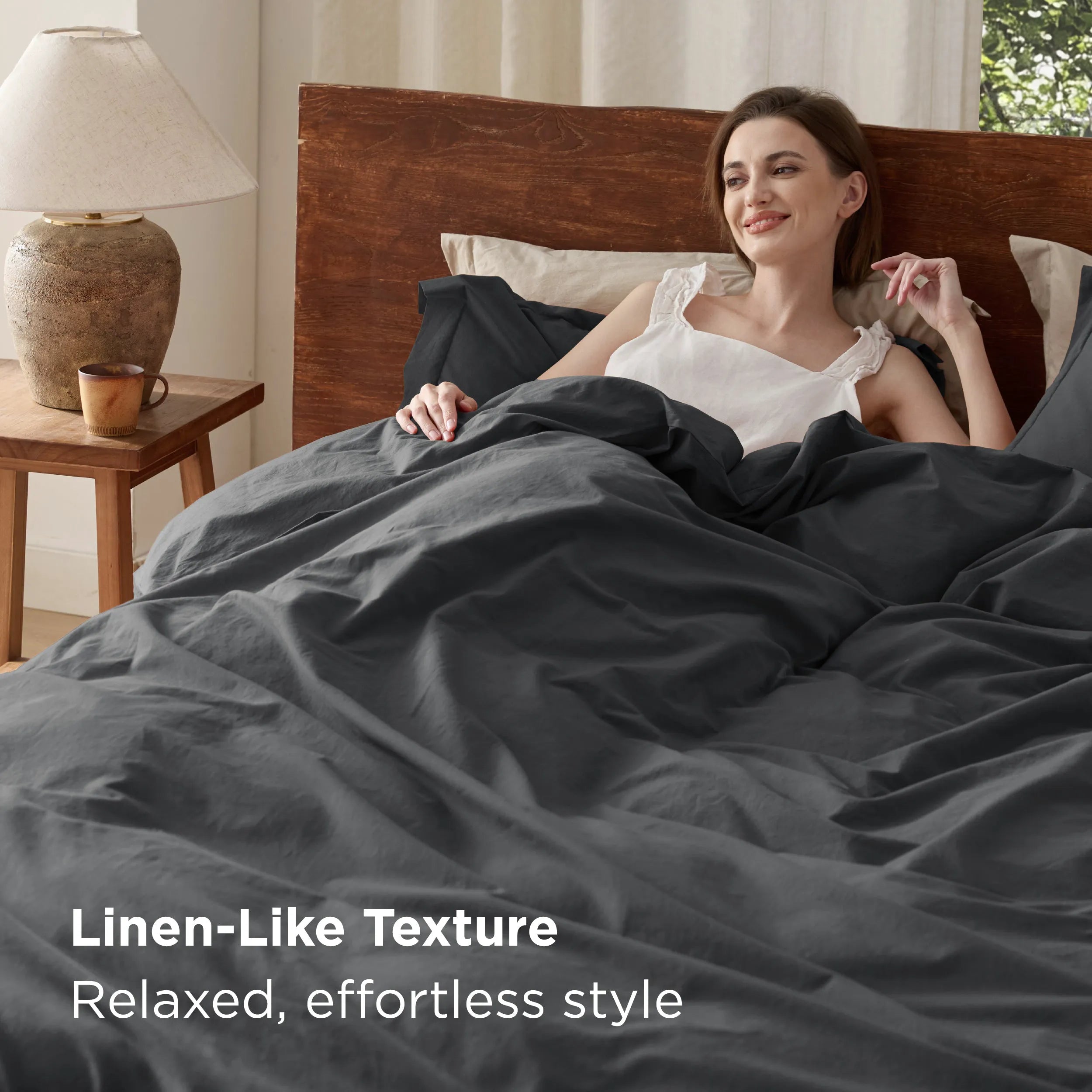 PureWoven™ Washed Cotton Duvet Cover Set