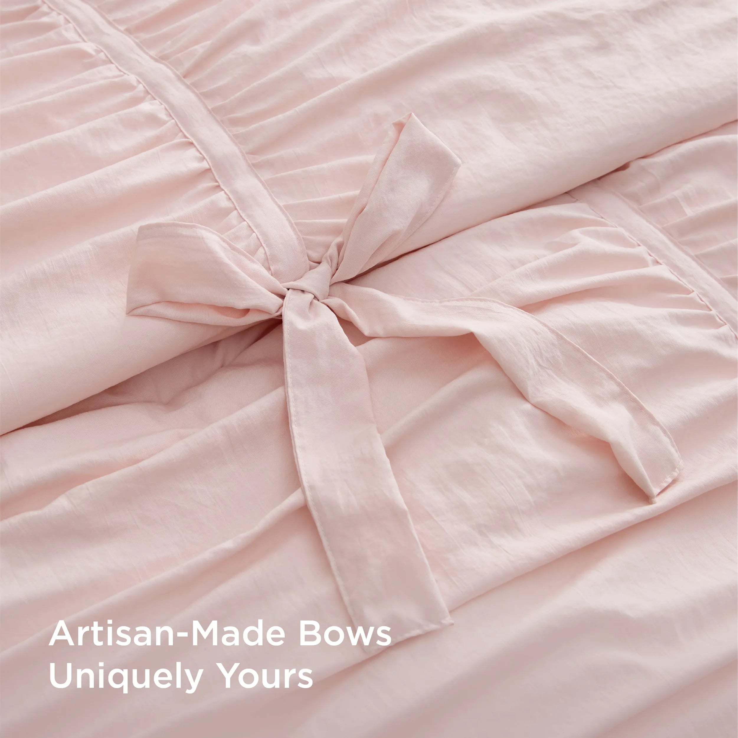 Ruched Bow Comforter Set