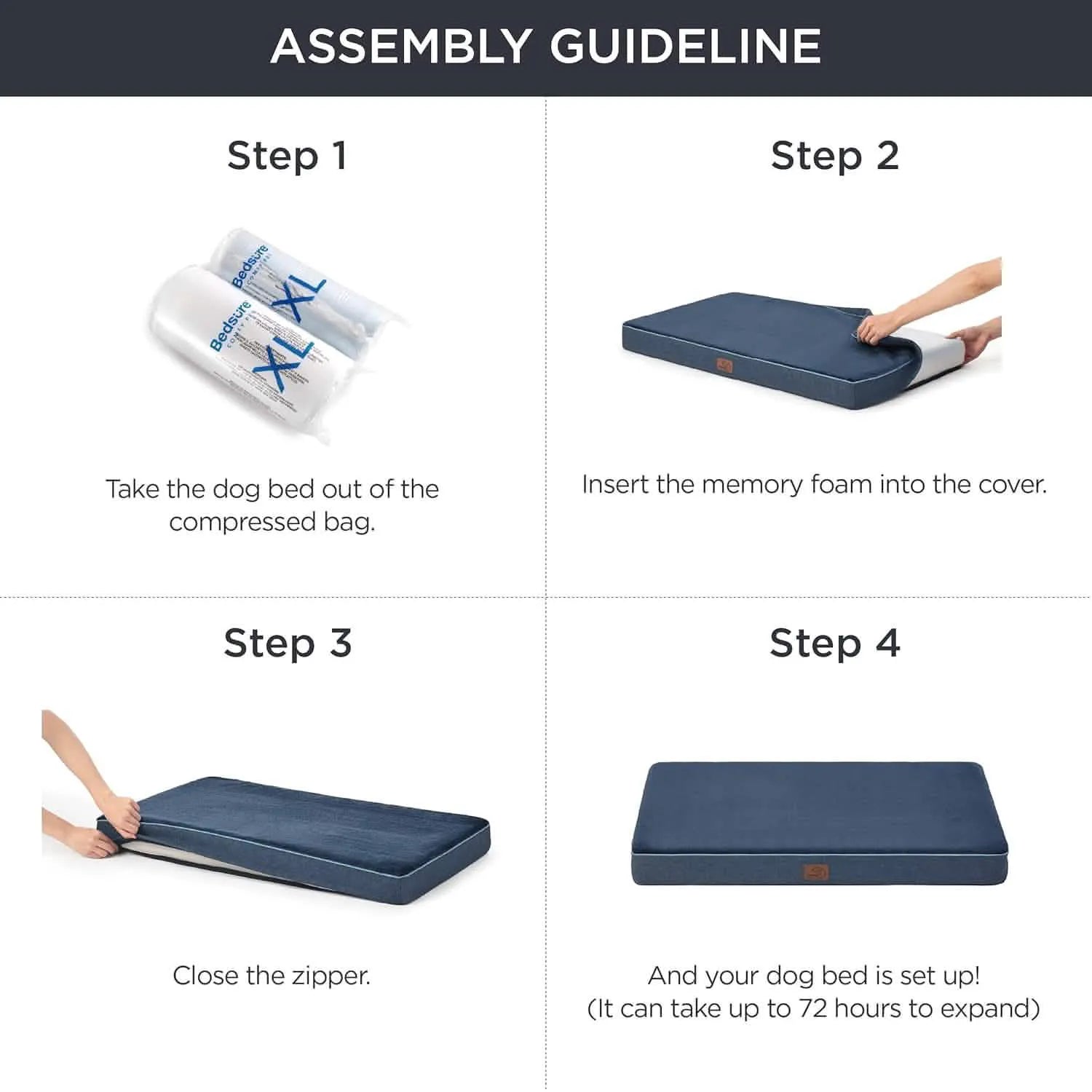Orthopedic Memory Foam Dog Bed