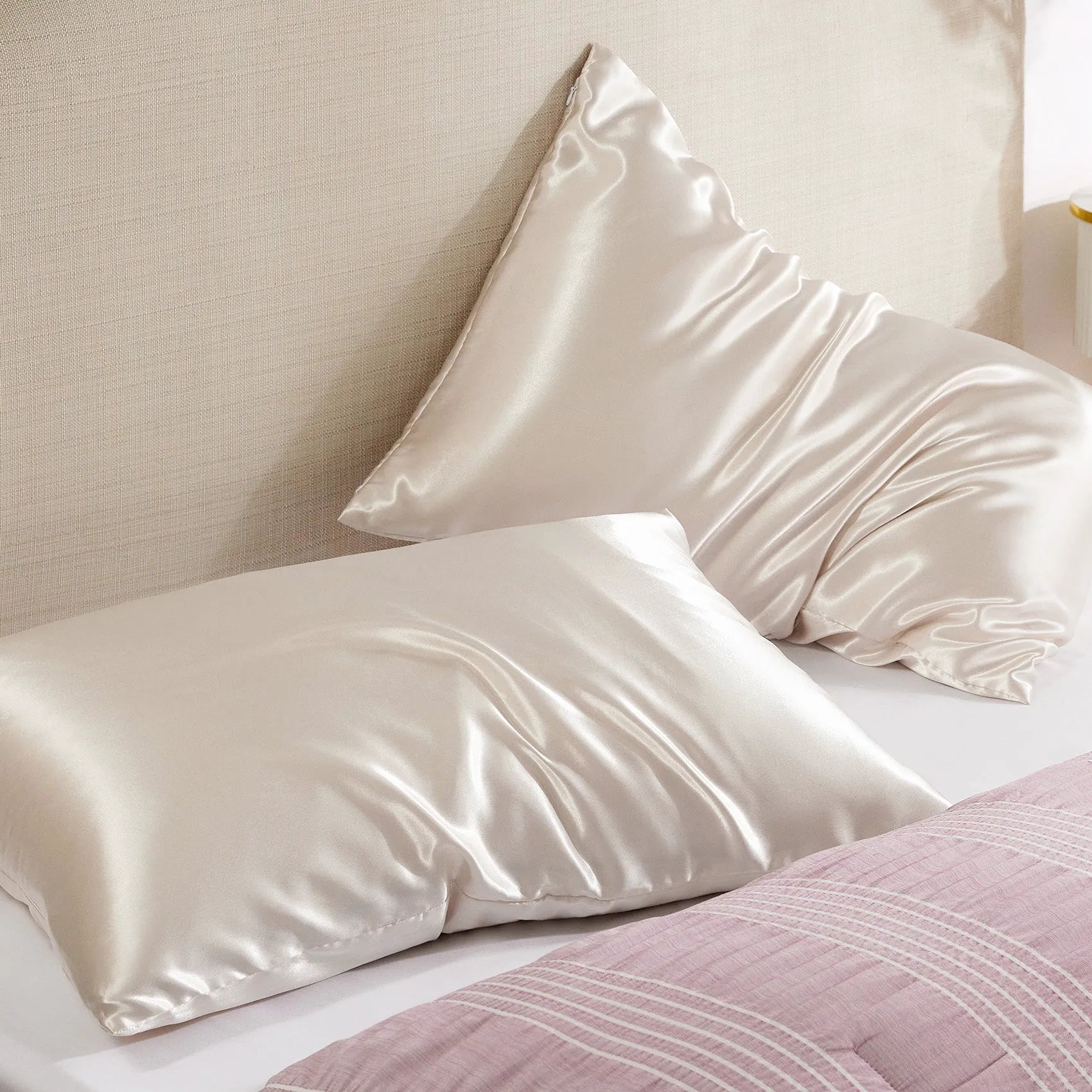 Luxurious Solid Satin Pillowcase