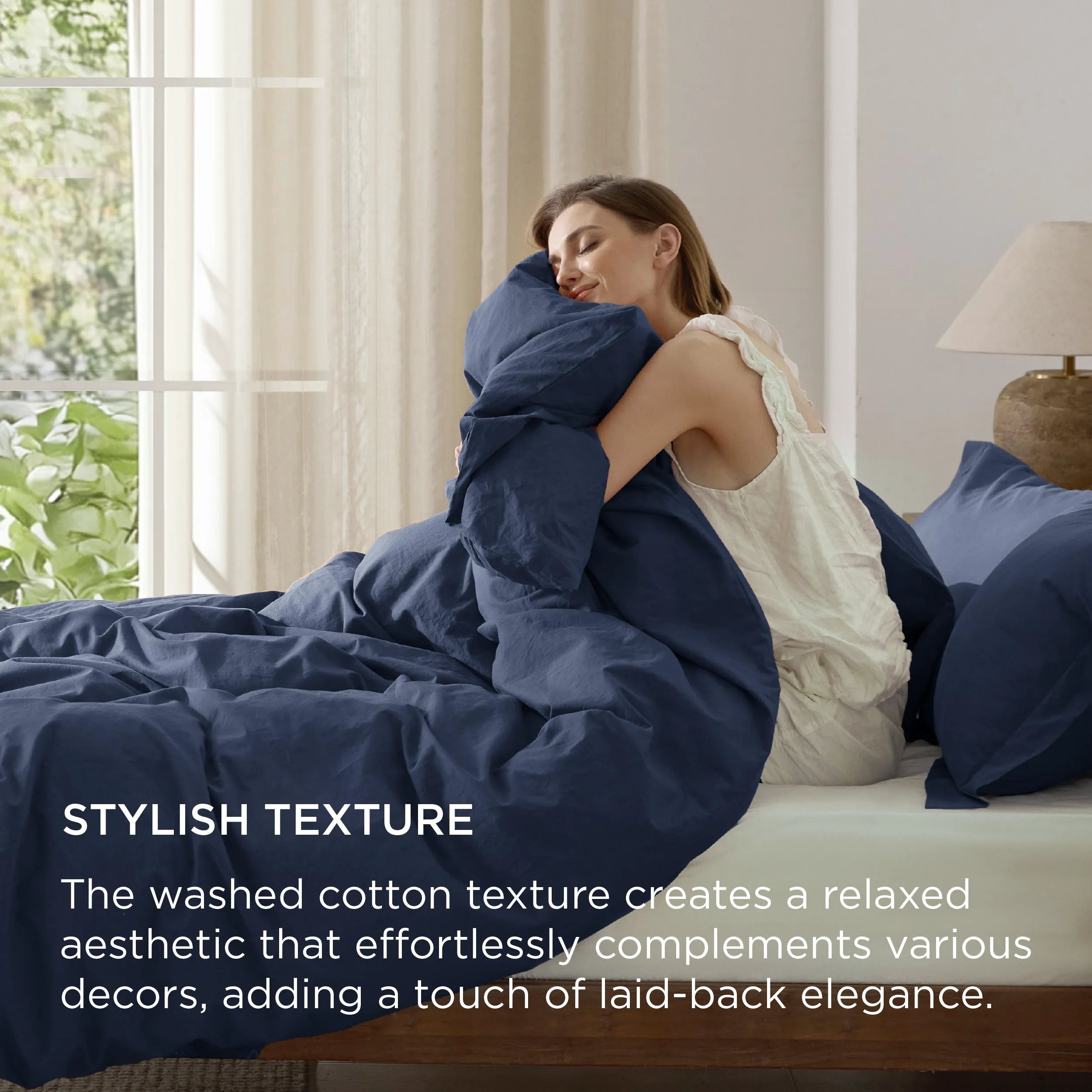 PureWoven™ Washed Cotton Duvet Cover Set