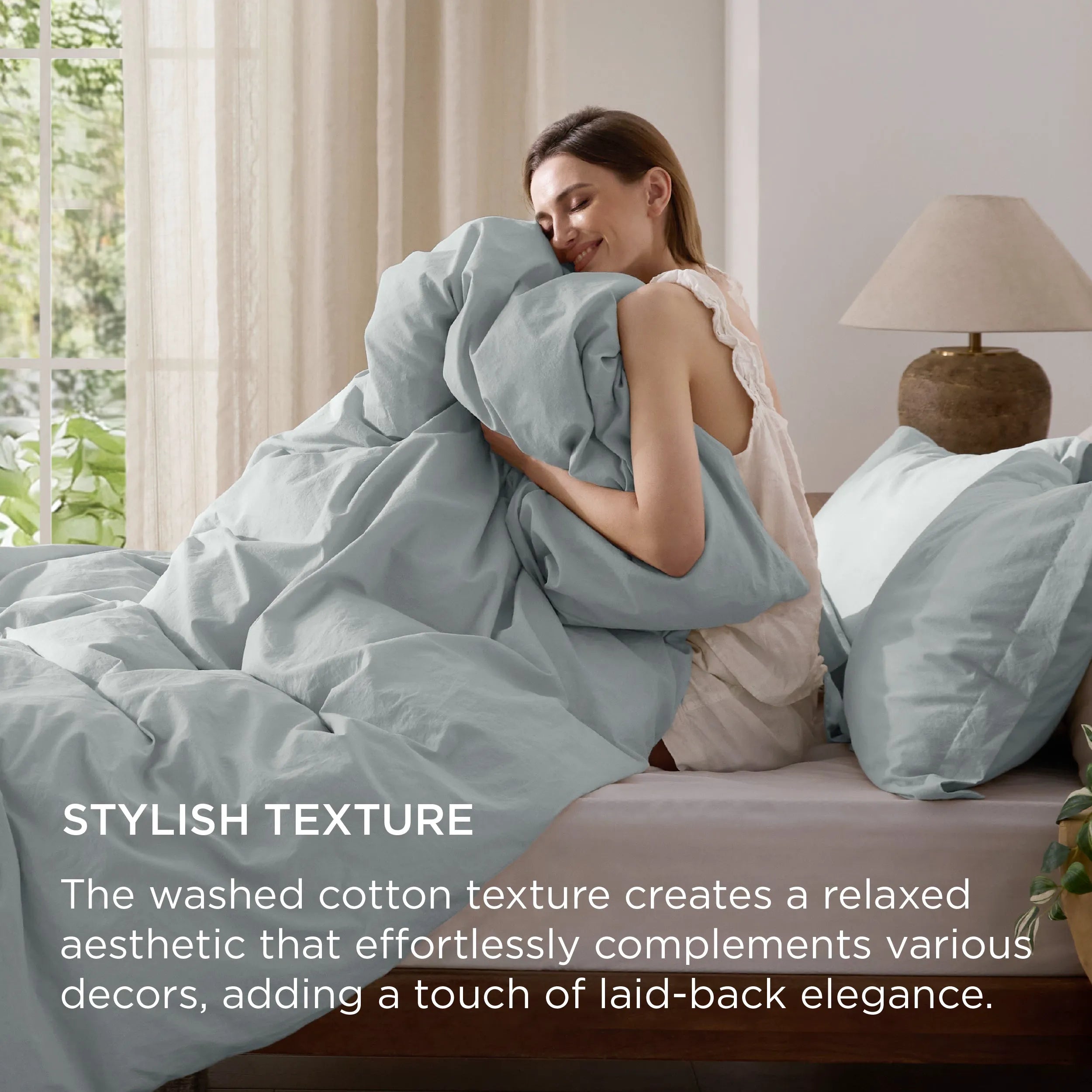 PureWoven™ Washed Cotton Duvet Cover Set