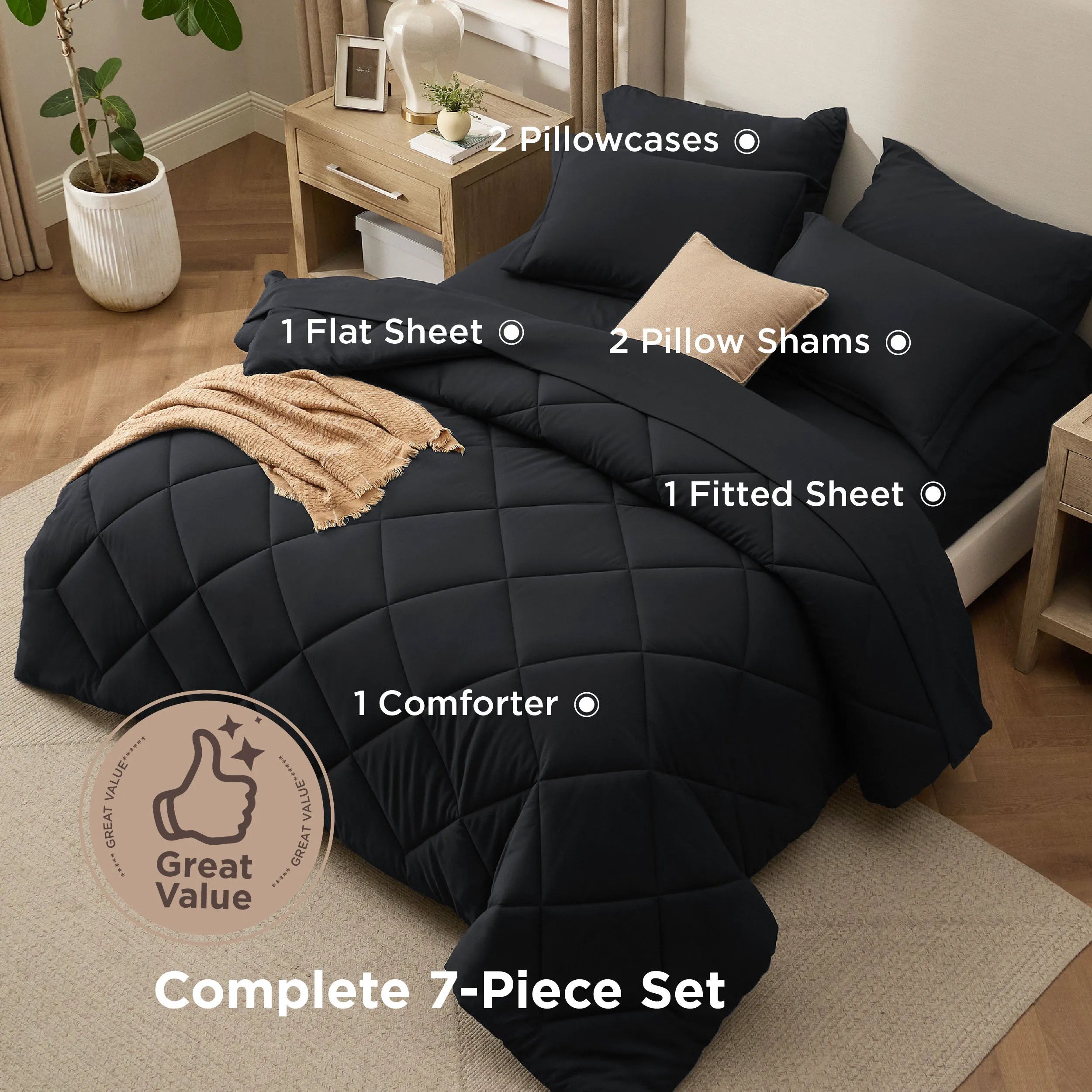 Diamond Quilted Bed-in-a-Bag