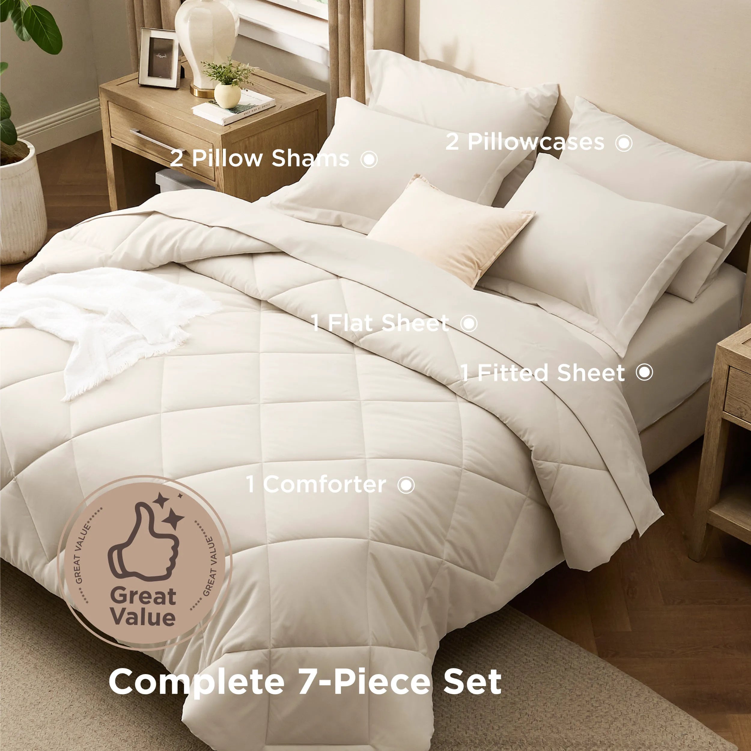 Diamond Quilted Bed-in-a-Bag