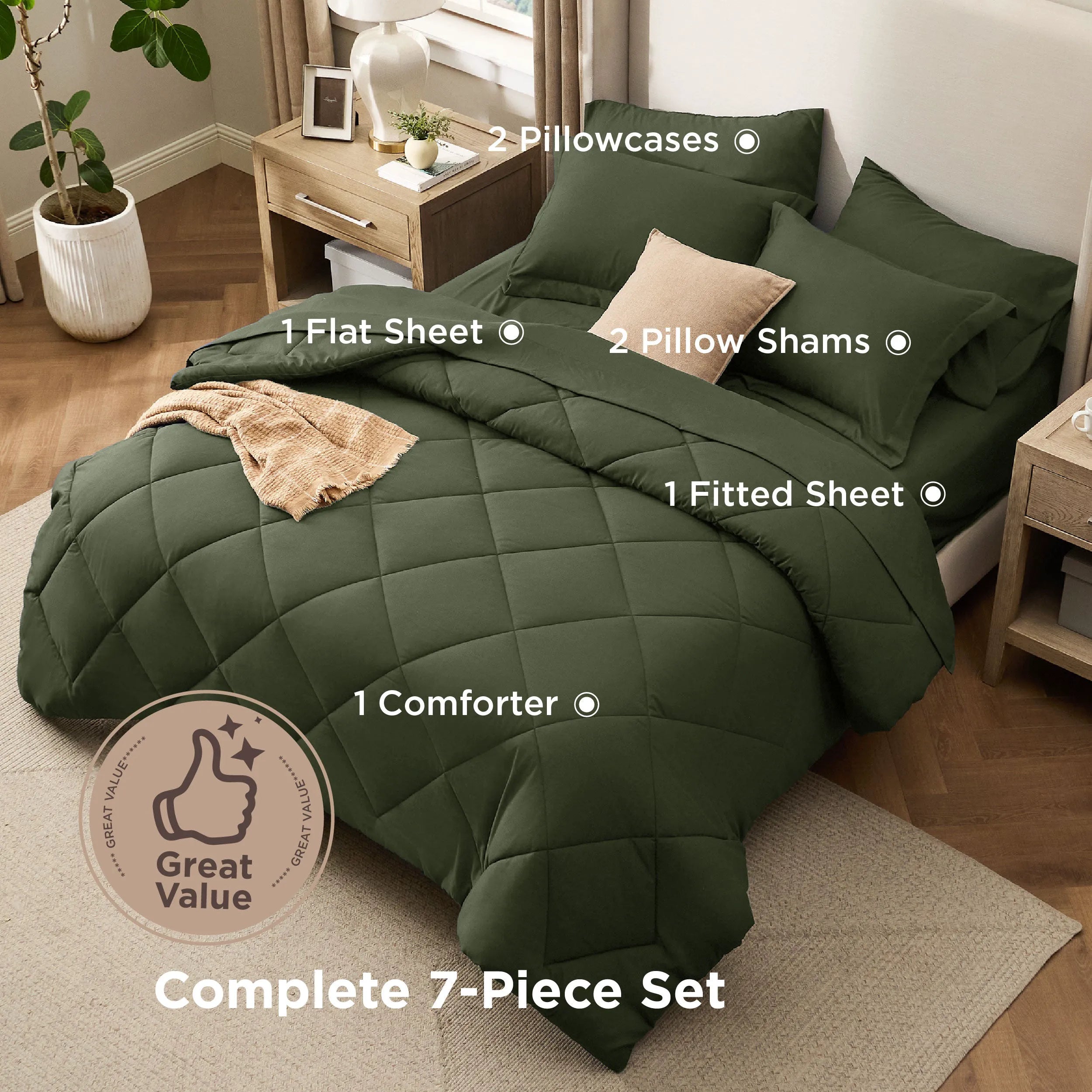 Diamond Quilted Bed-in-a-Bag
