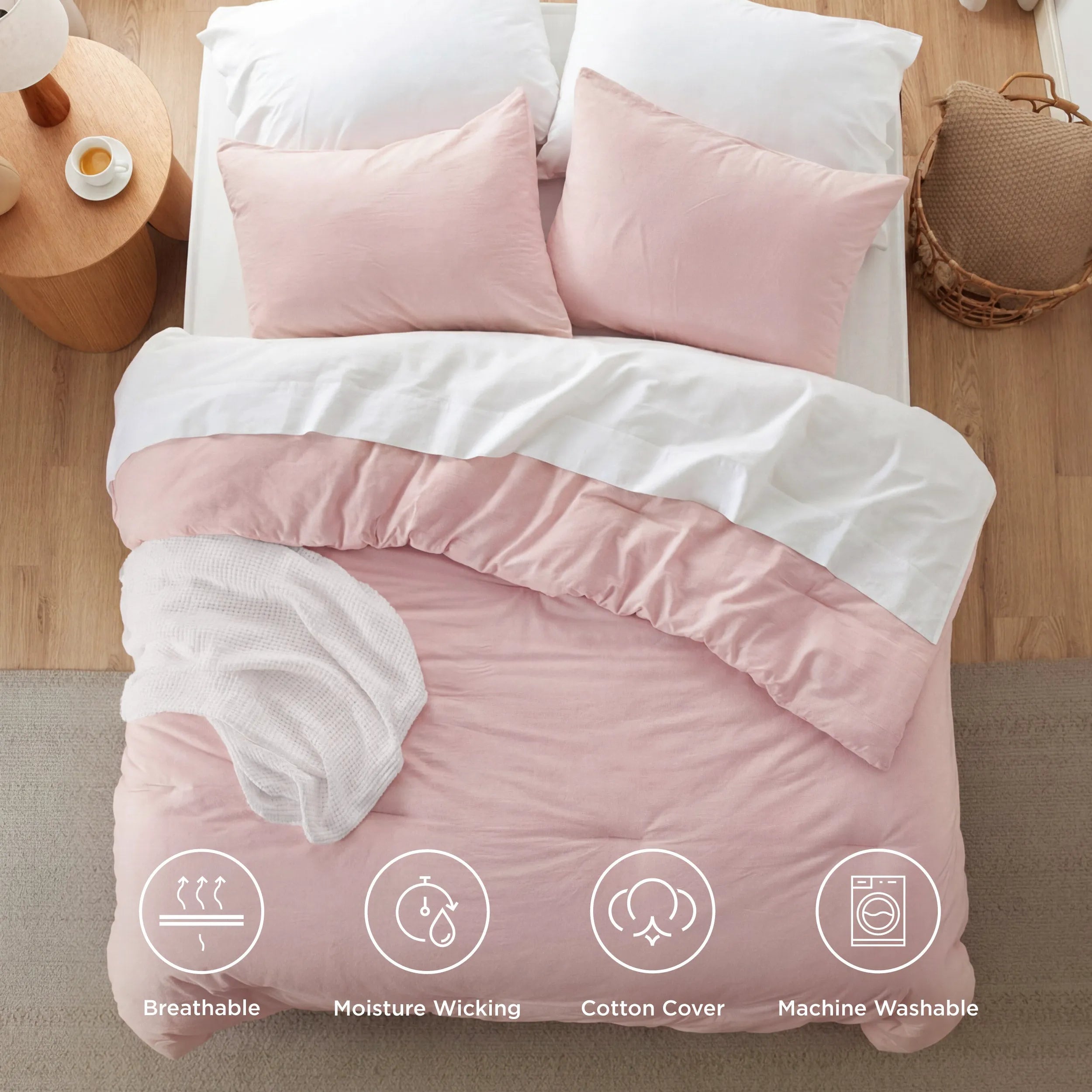 Prewashed Cotton Comforter Set
