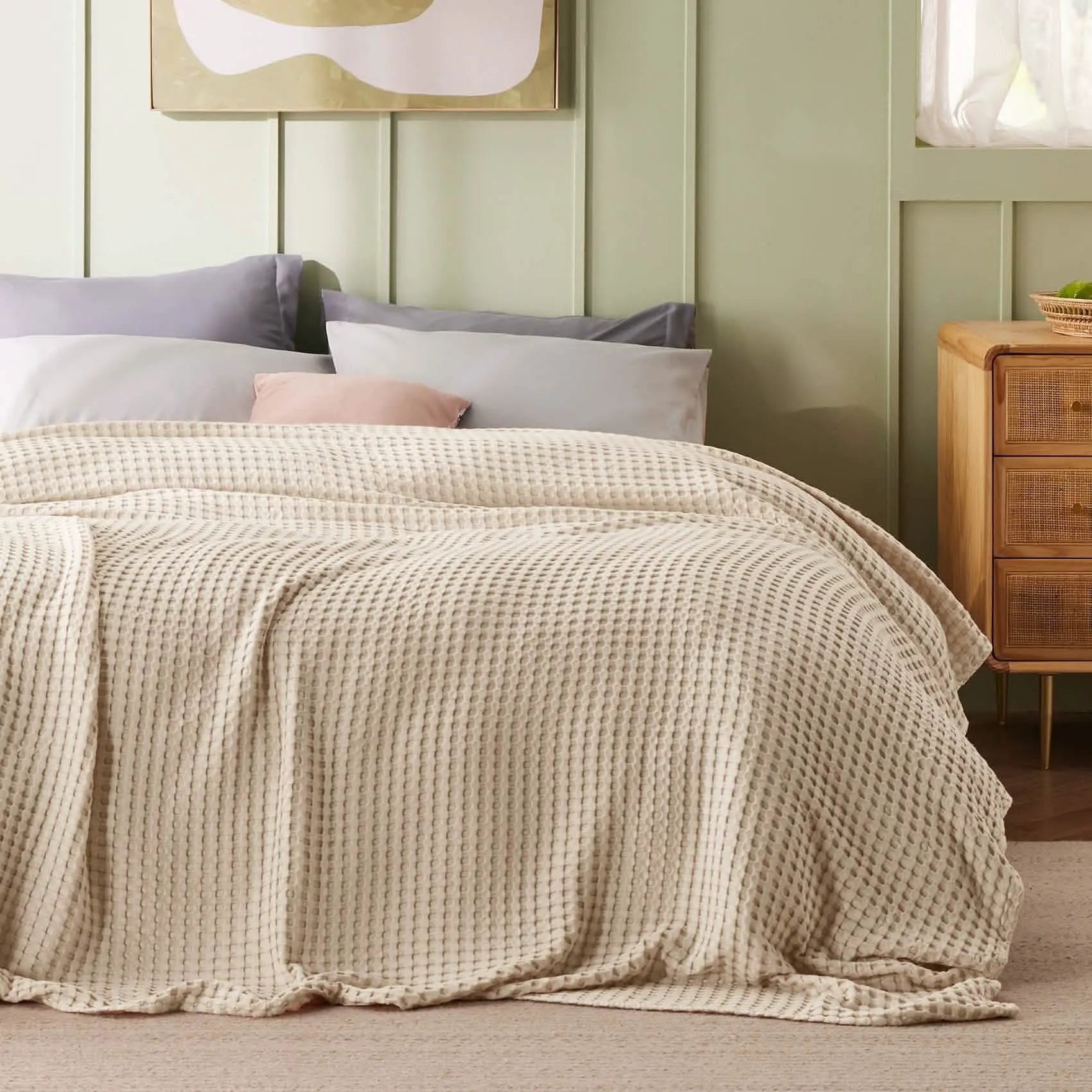 Bamboo Rayon Waffle Blanket
