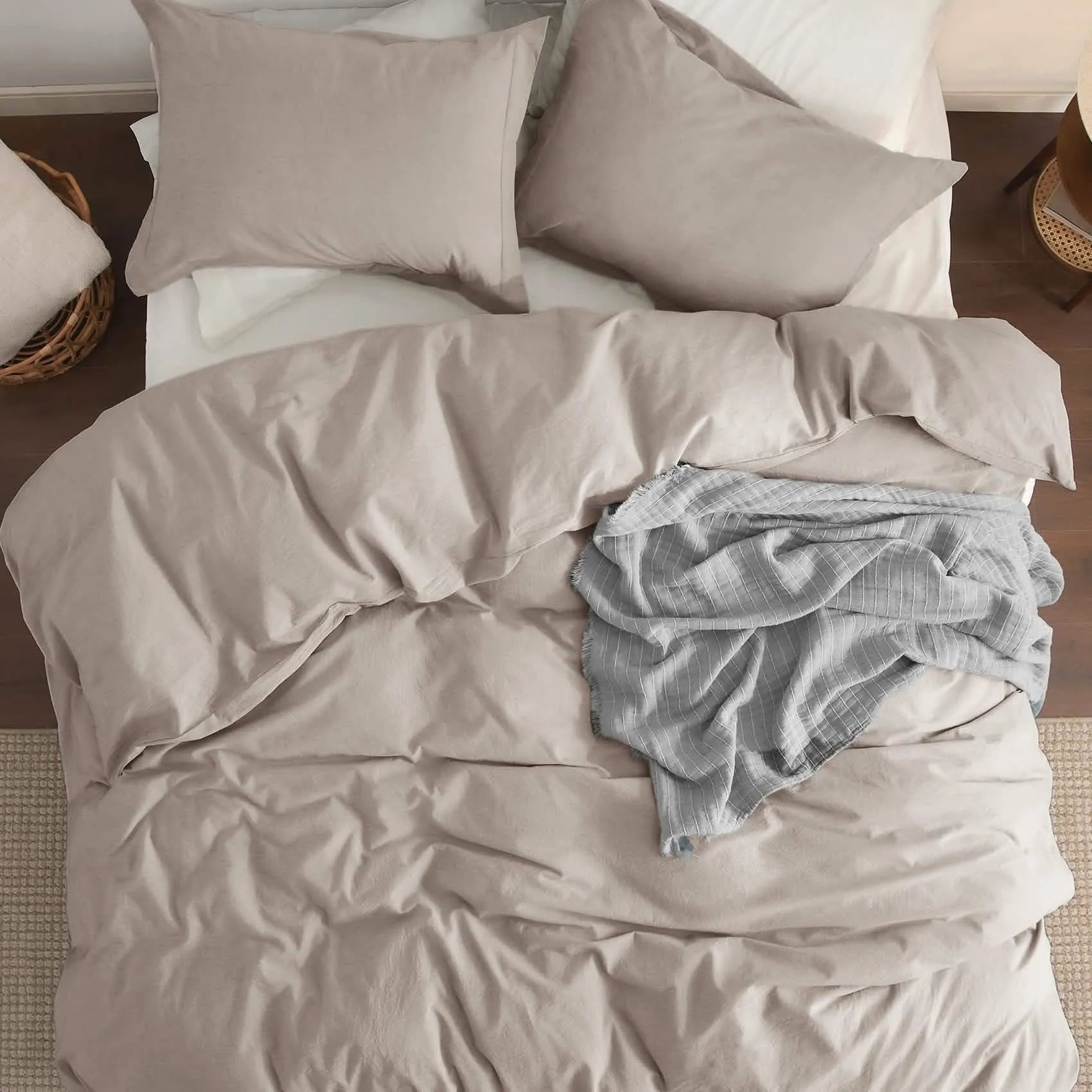 PureWoven™ Washed Cotton Duvet Cover Set