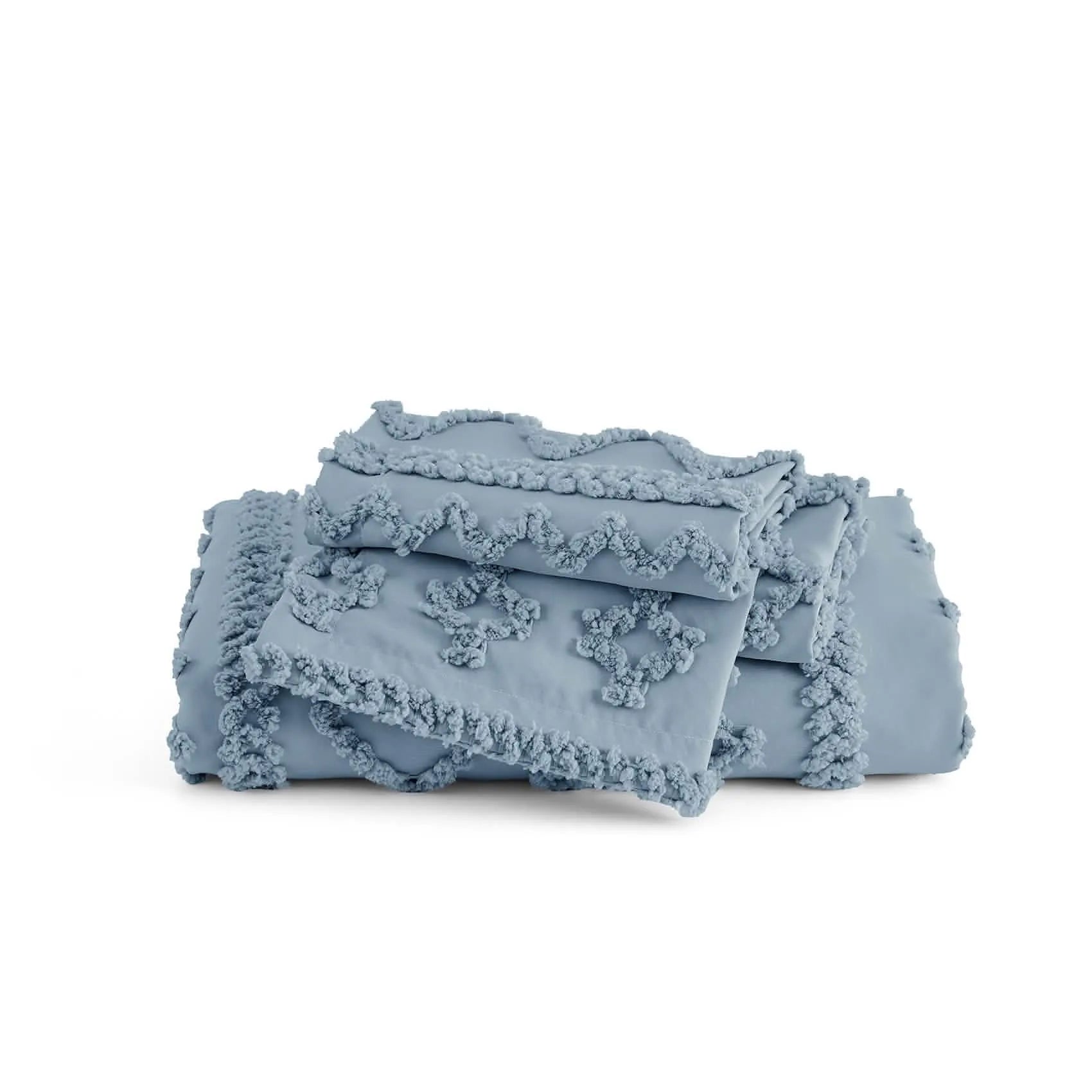 Boho Tufted Embroidery Duvet Cover Set