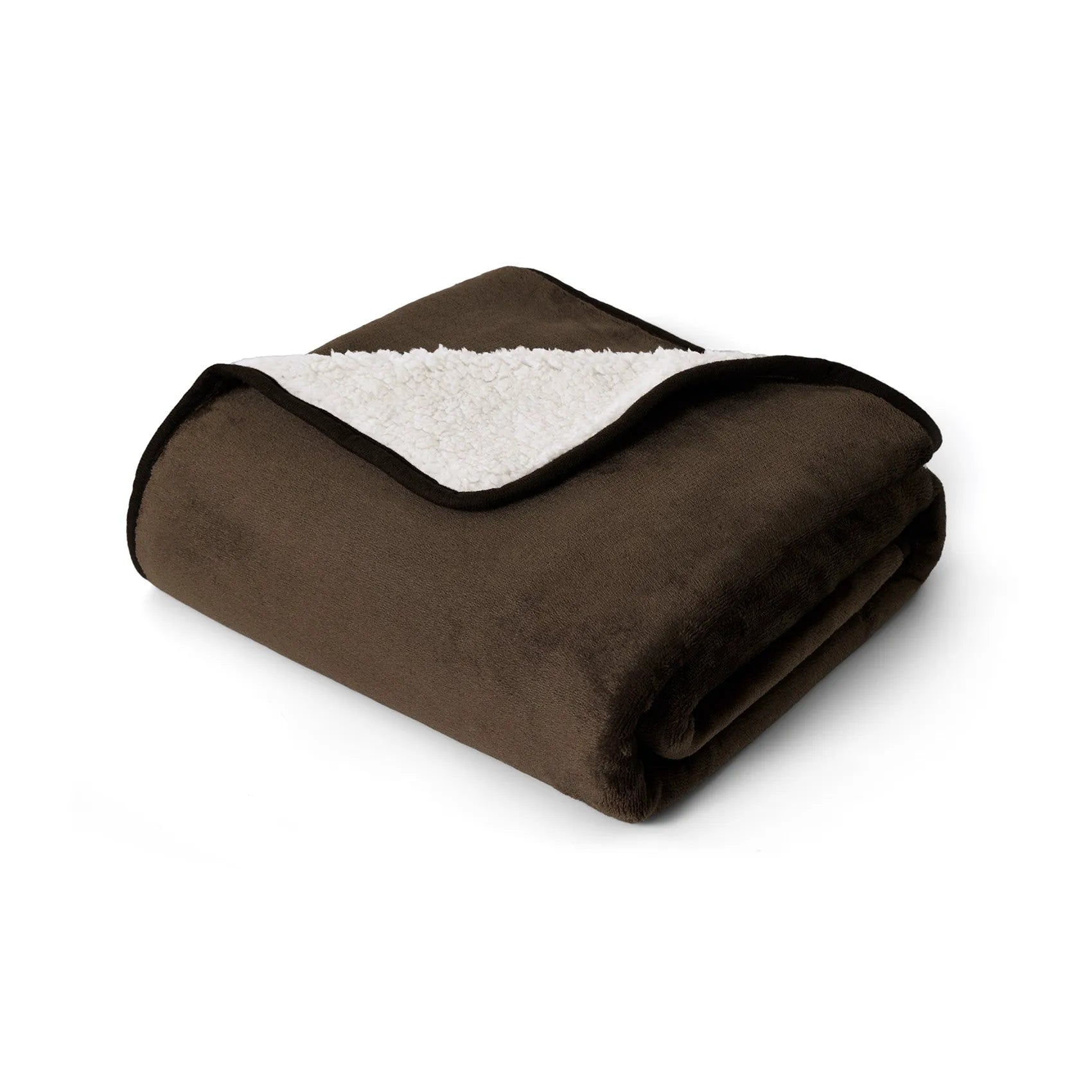 Reversible Sherpa & Microfiber Fleece Dog Blanket