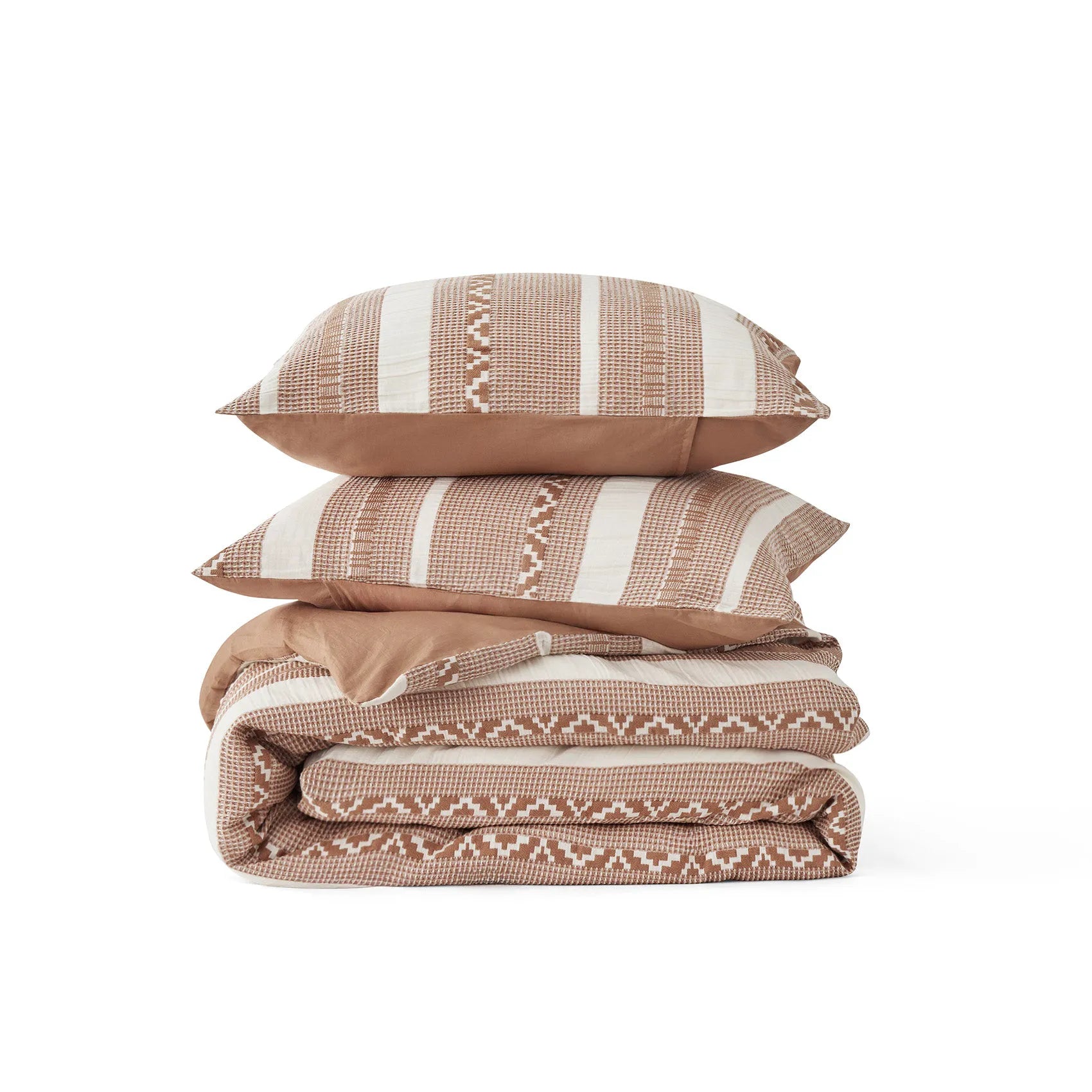 PureWoven™ Cotton Boho Waffle Weave Duvet Cover Set