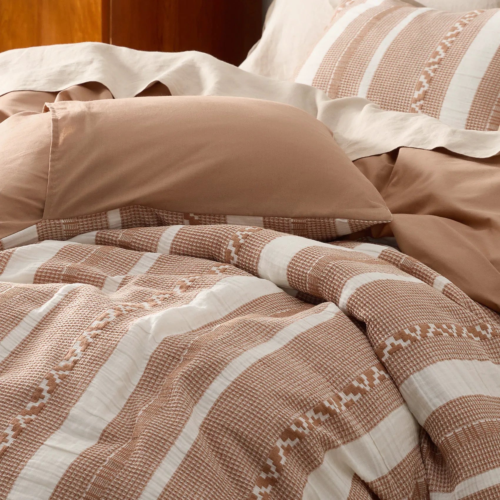 PureWoven™ Cotton Boho Waffle Weave Duvet Cover Set
