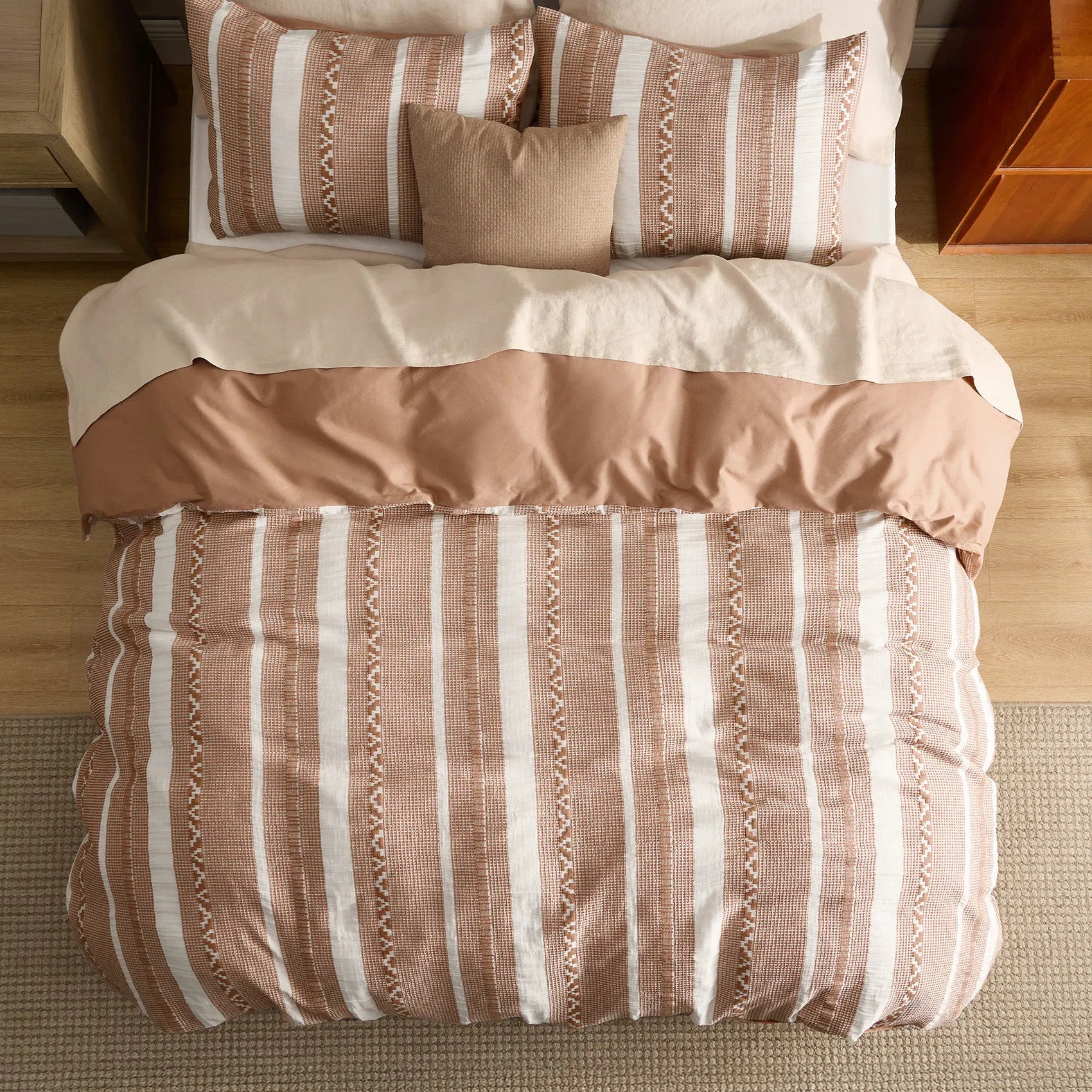 PureWoven™ Cotton Boho Waffle Weave Duvet Cover Set