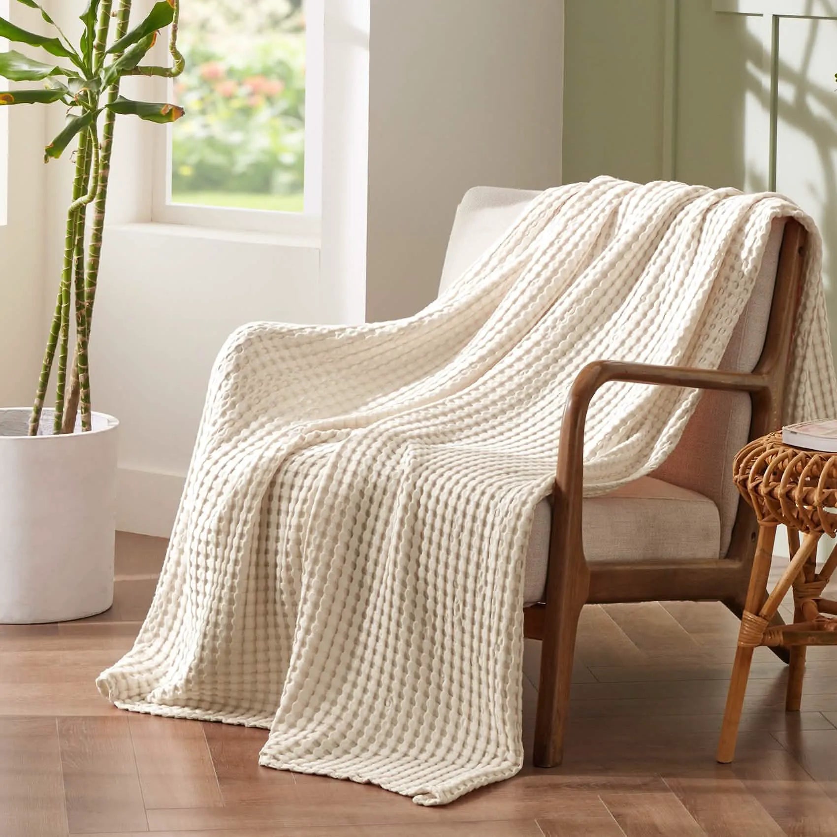 Bamboo Rayon Waffle Blanket
