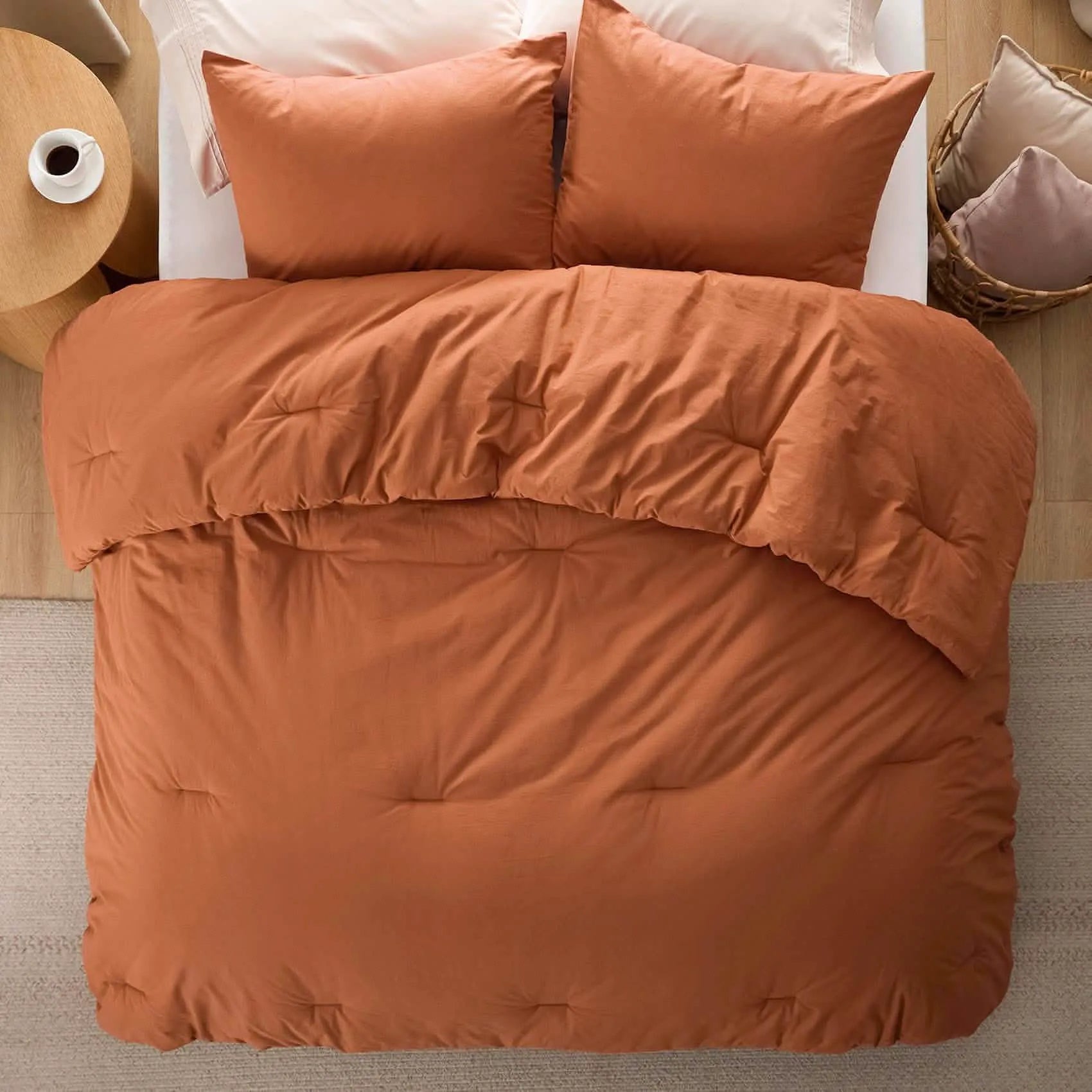 Prewashed Cotton Comforter Set