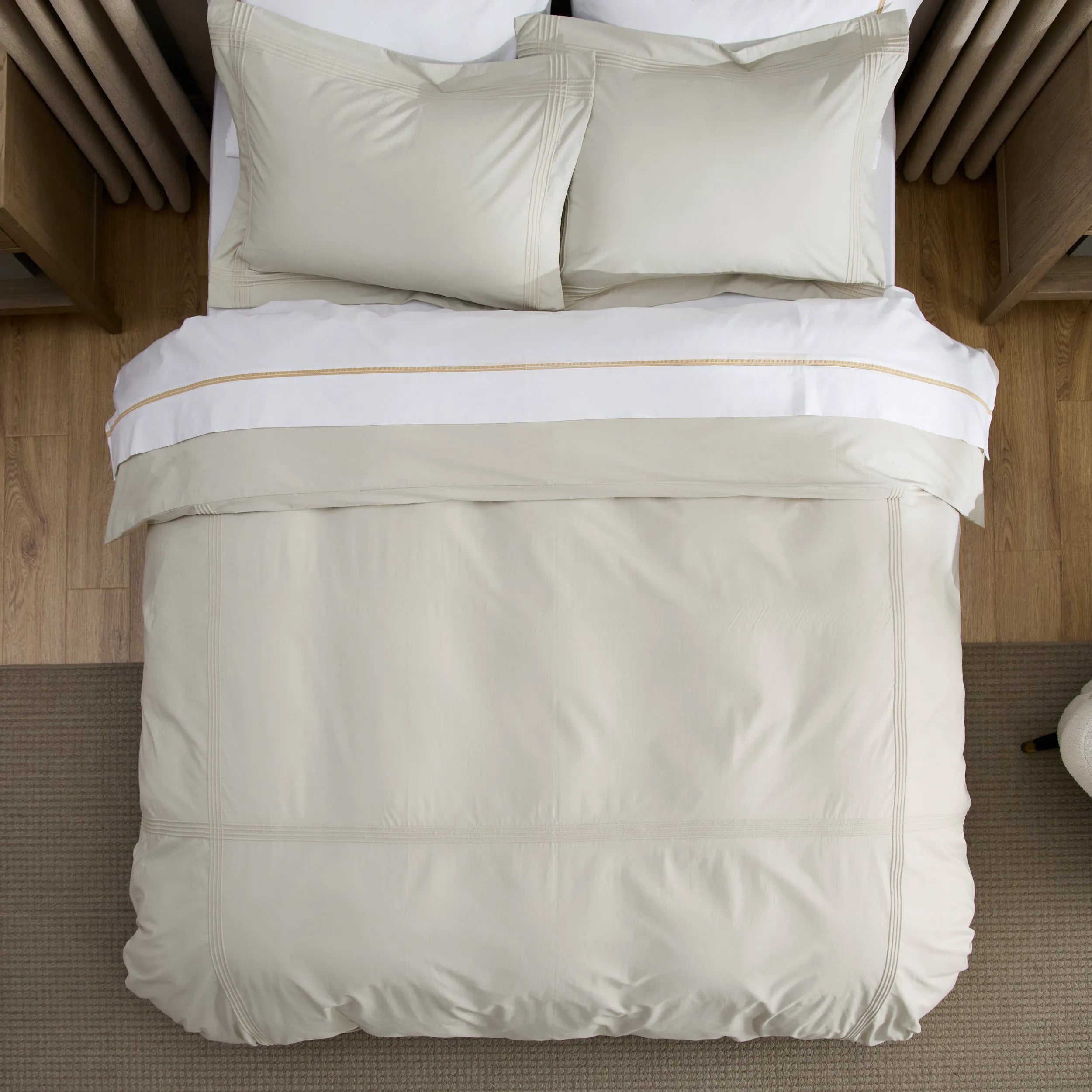 PureWoven™ Cotton Embroidered Hotel Duvet Cover Set