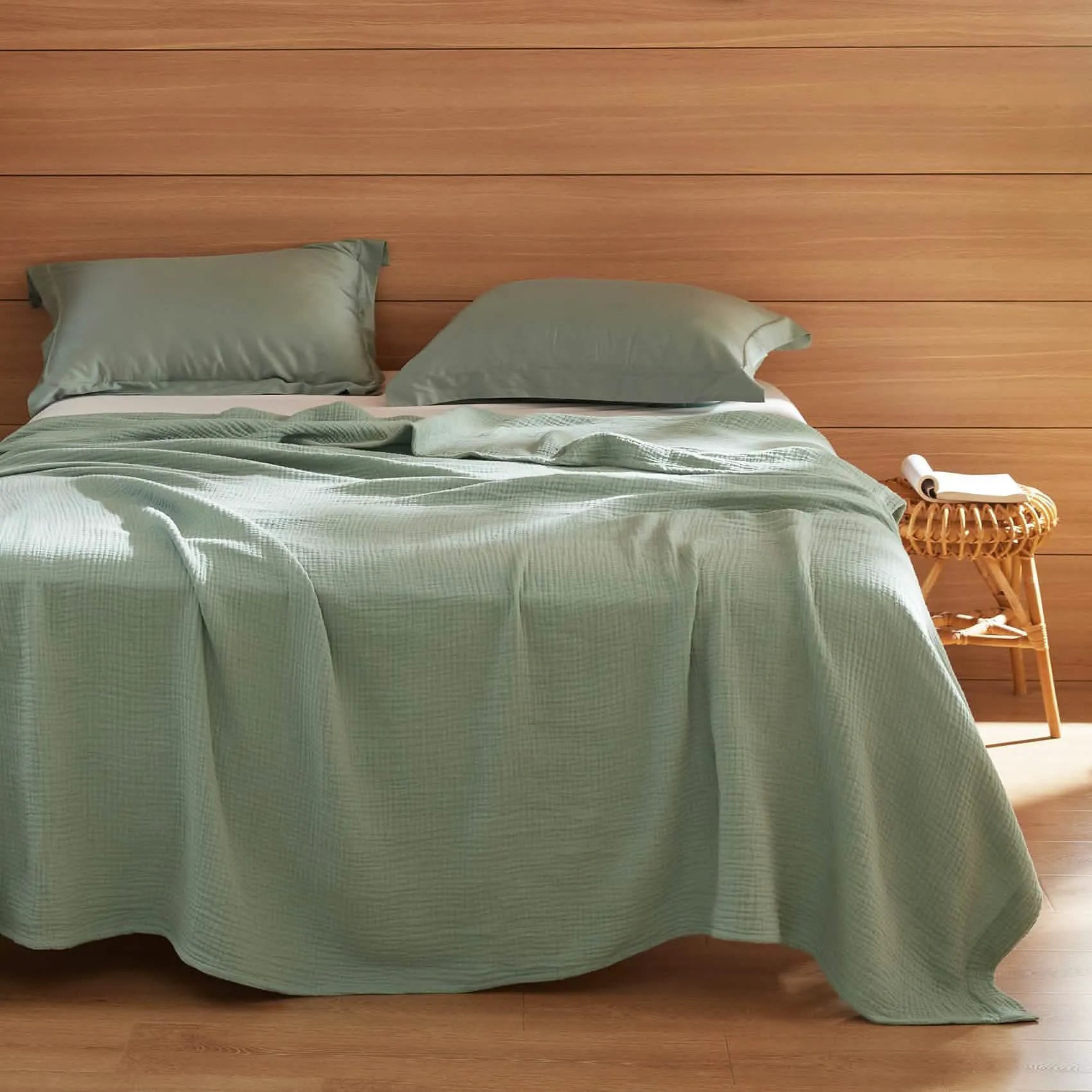 Spring Gauze Throw Blanket, 100% Cotton