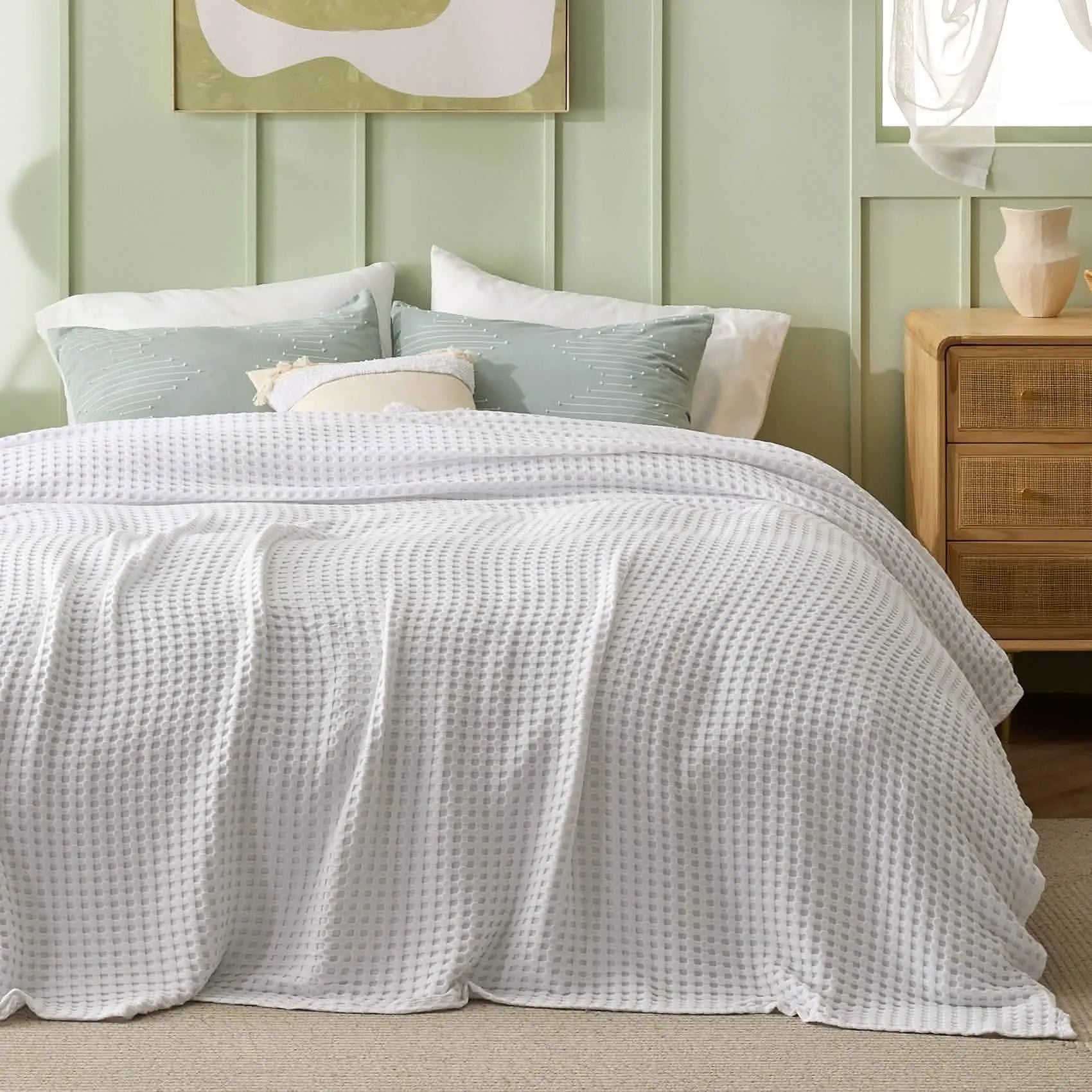Bamboo Rayon Waffle Blanket