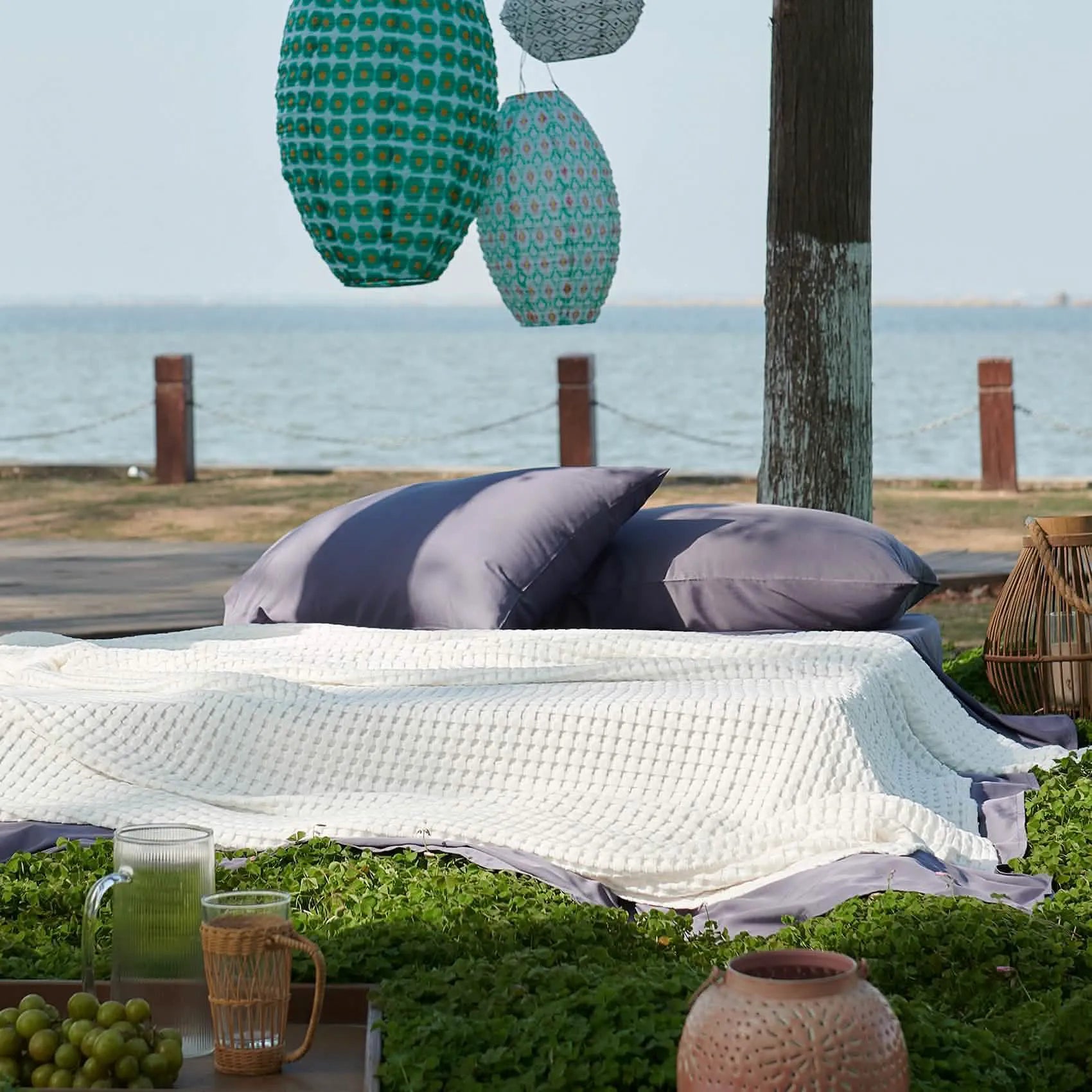 Bamboo Rayon Waffle Blanket