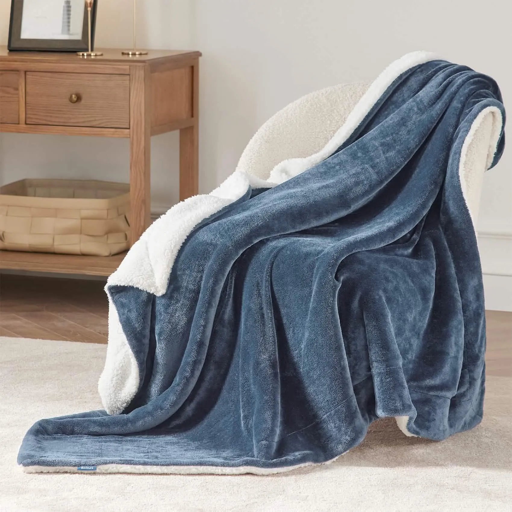 Cozy Sherpa Fleece Throw Blanket