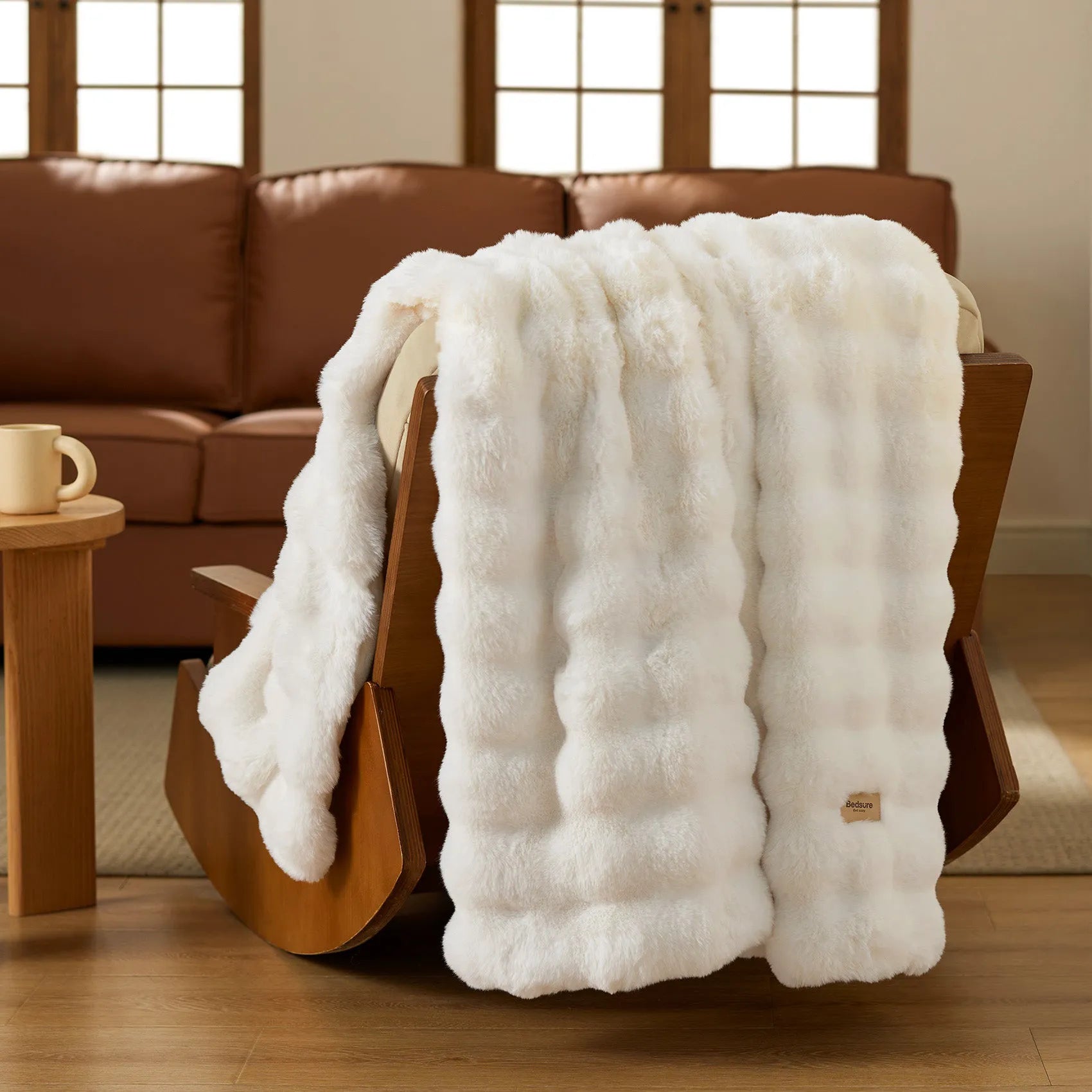 Faux Fur Bubble Blanket