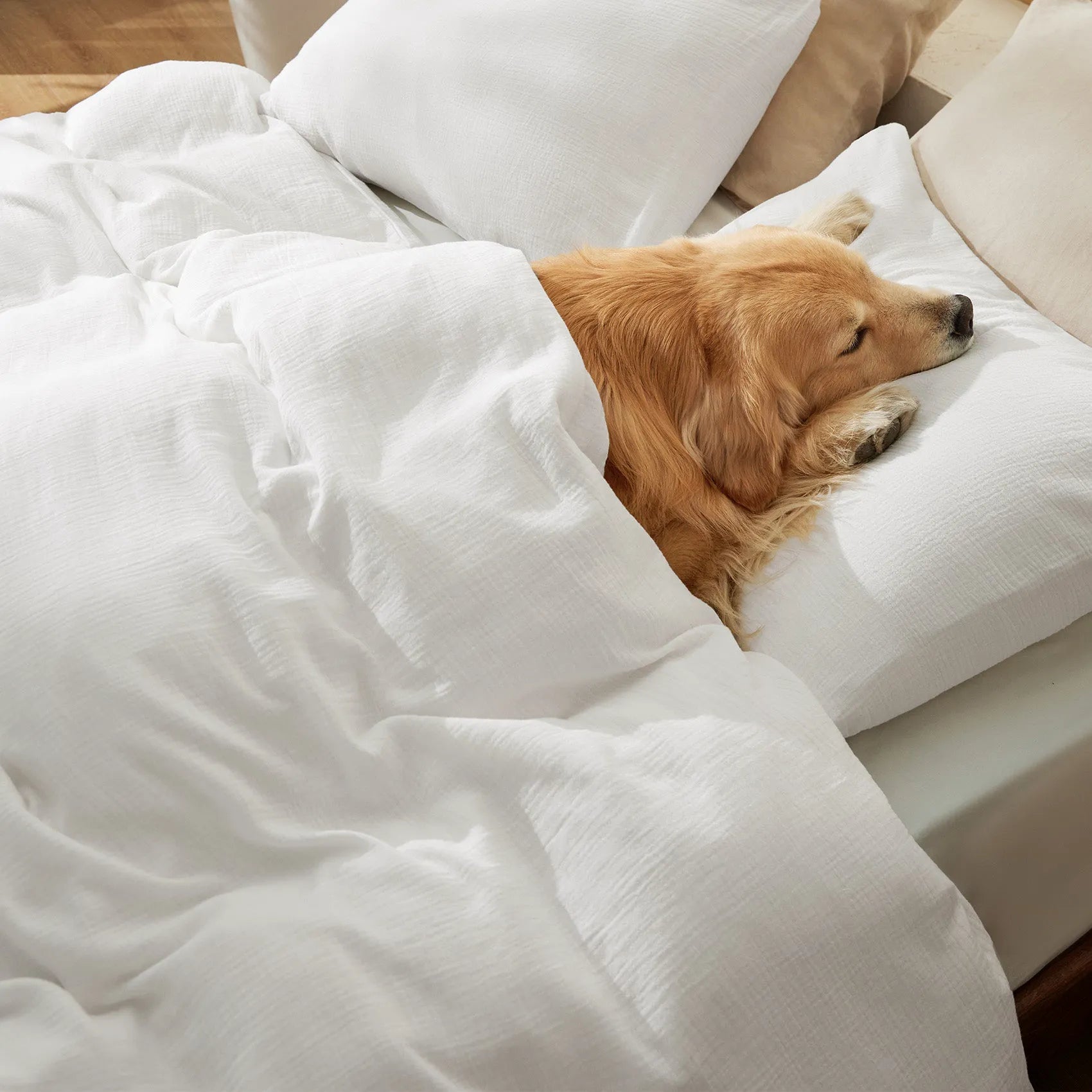 PureWoven™ Bamboo Cotton Muslin Duvet Cover Set