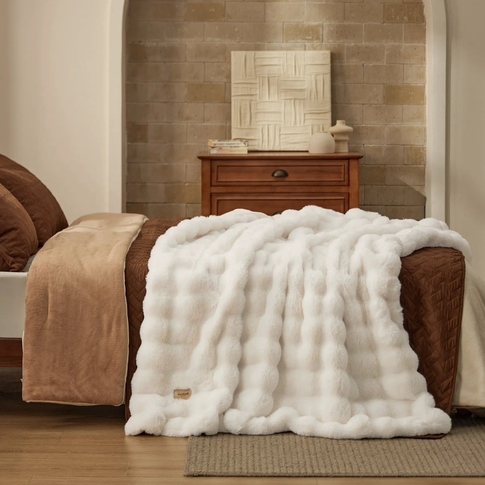 Faux Fur Bubble Blanket