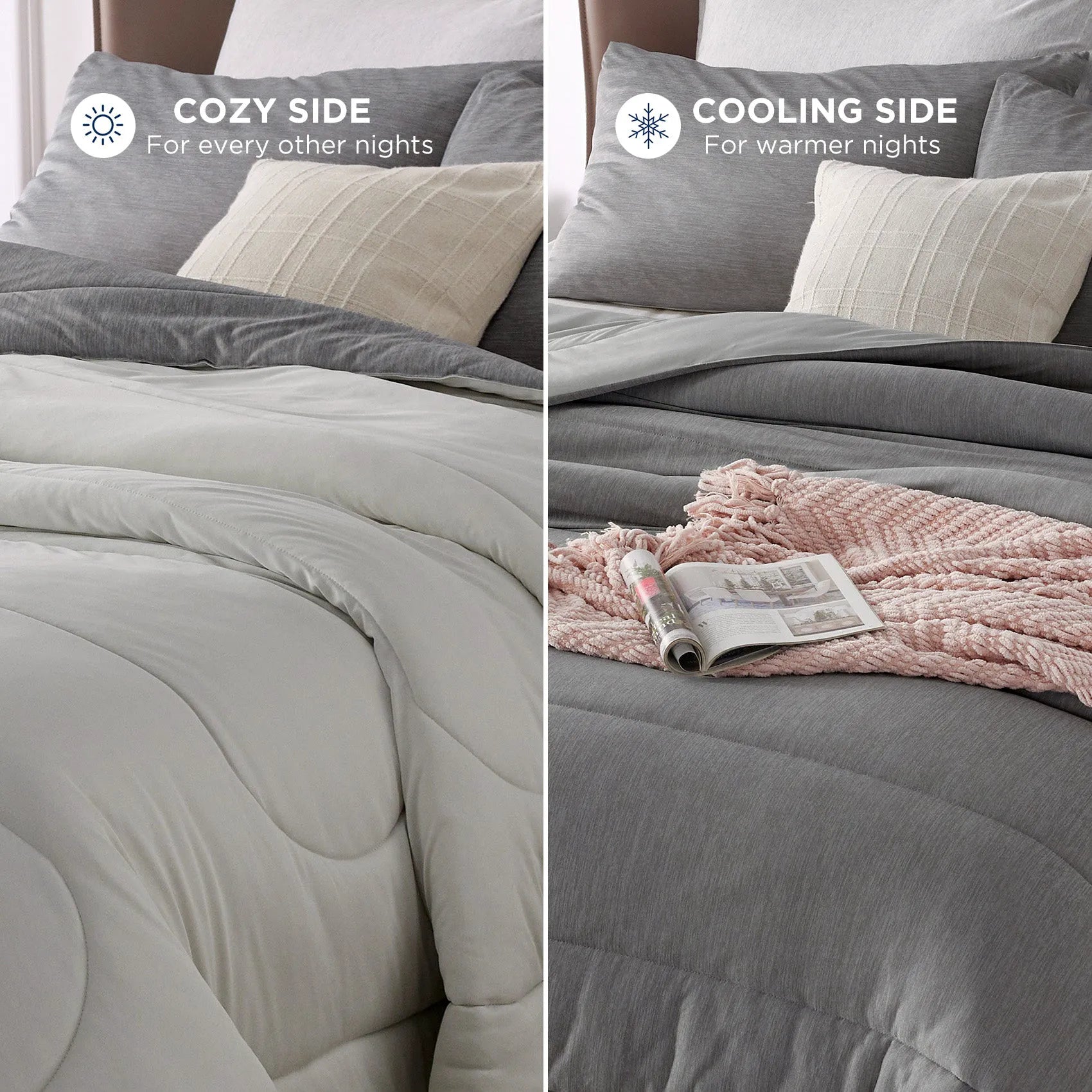 Reversible Warm & Cooling Comforter Set