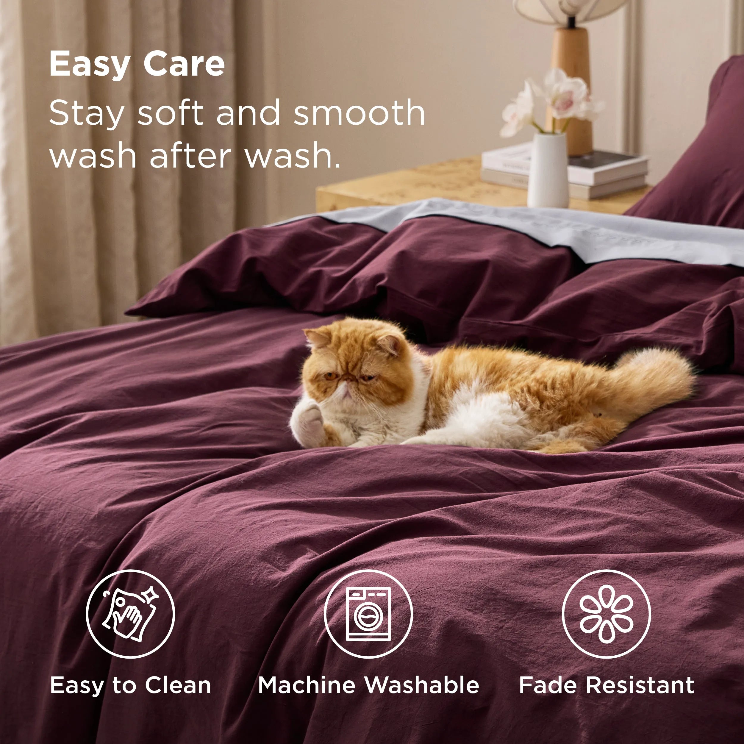 PureWoven™ Washed Cotton Duvet Cover Set