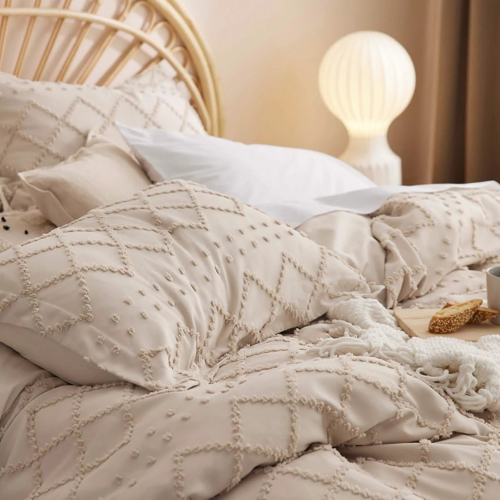 Boho Embroidery Duvet Cover Set
