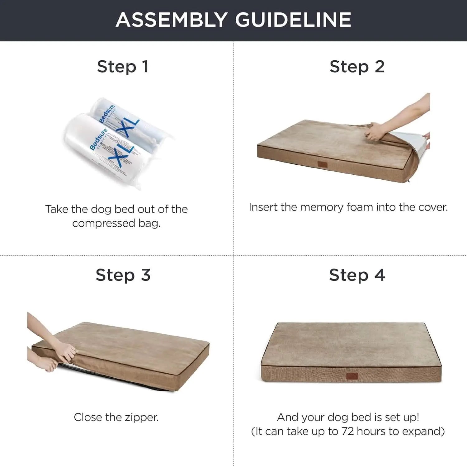 Orthopedic Memory Foam Dog Bed