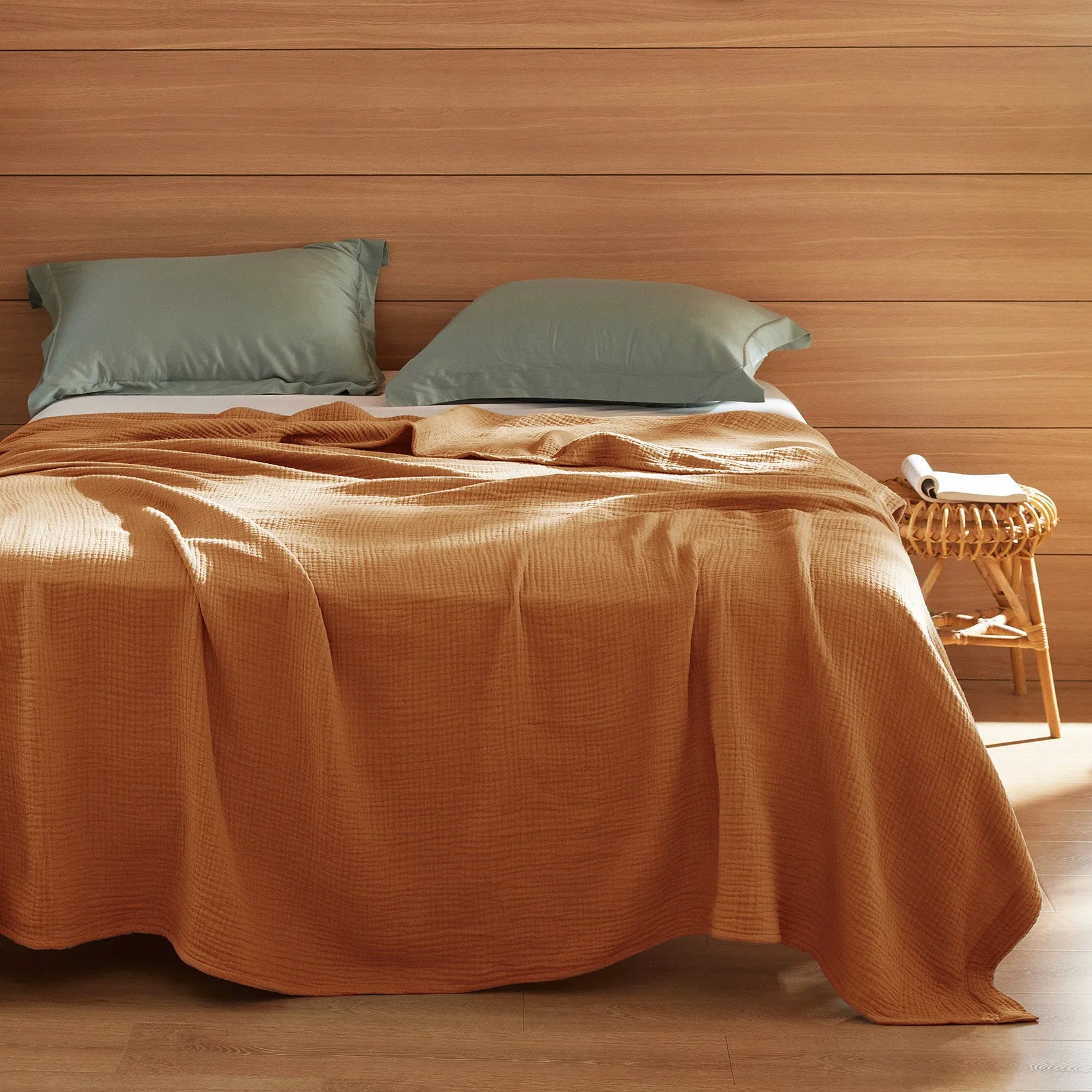 Spring Gauze Throw Blanket, 100% Cotton