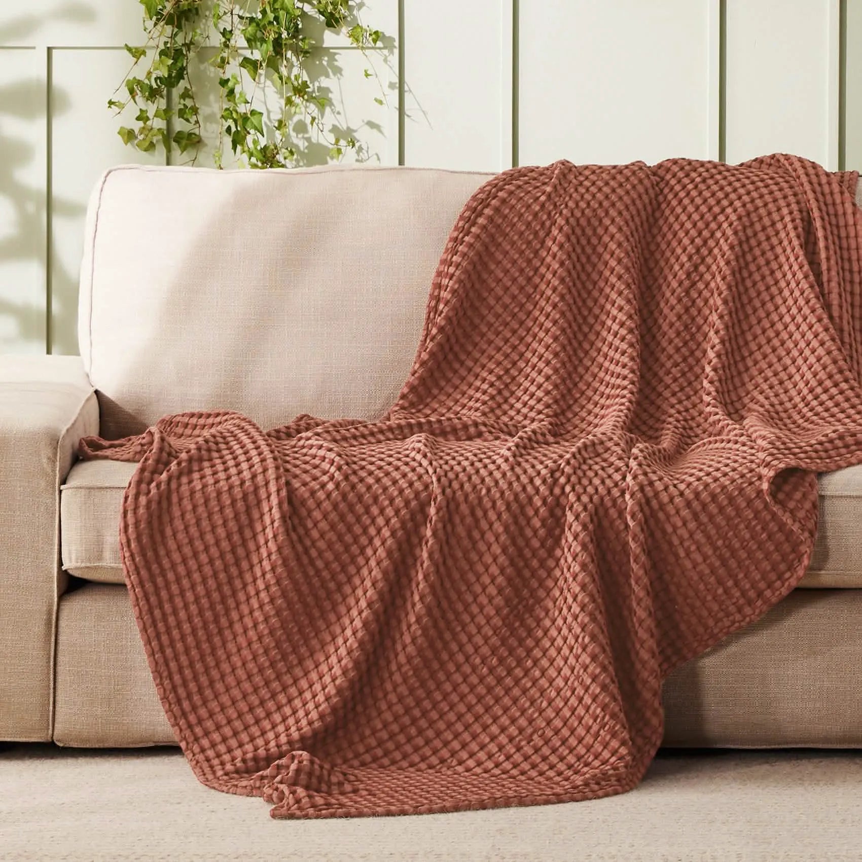 Bamboo Rayon Waffle Blanket