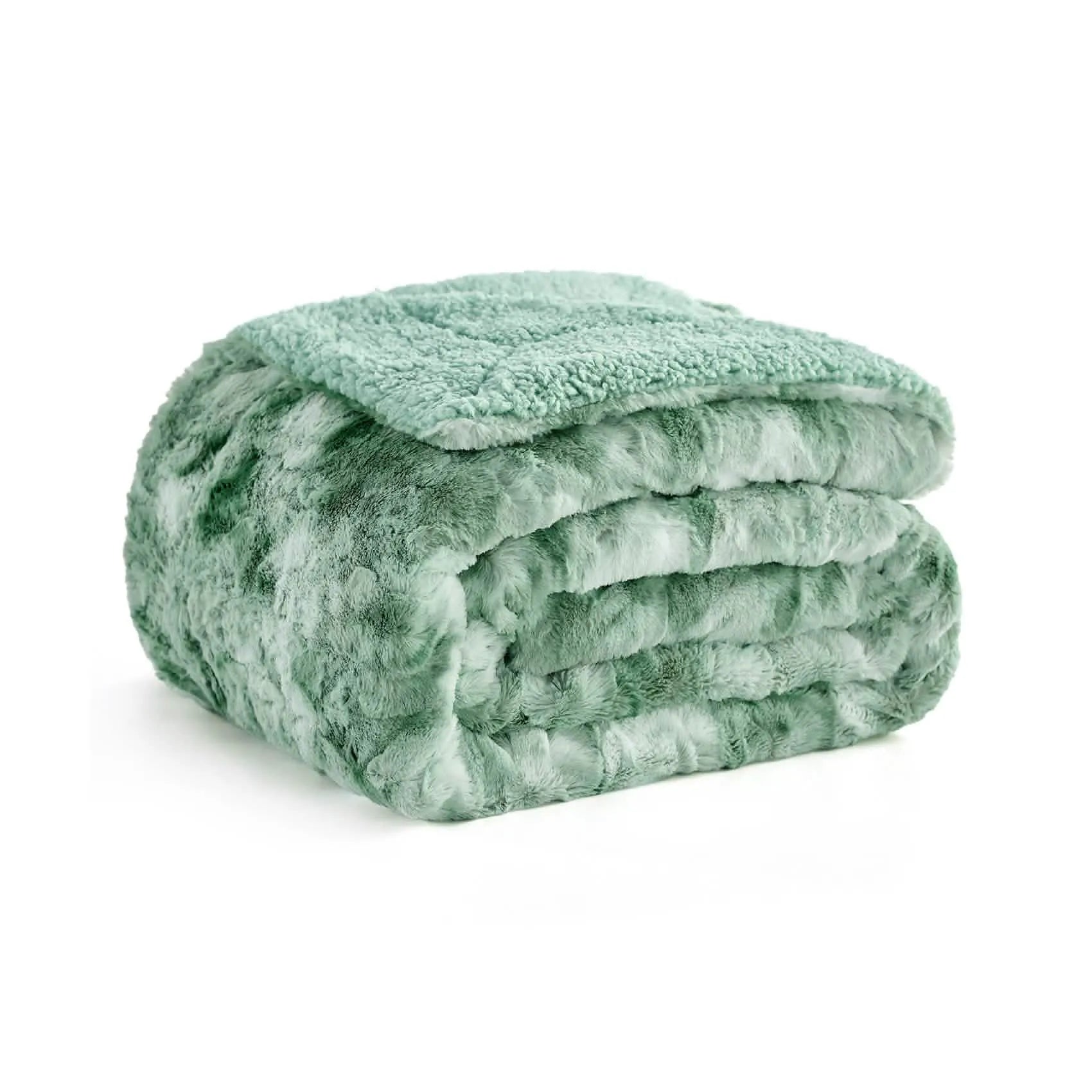 Faux Fur Sherpa Fleece Blanket