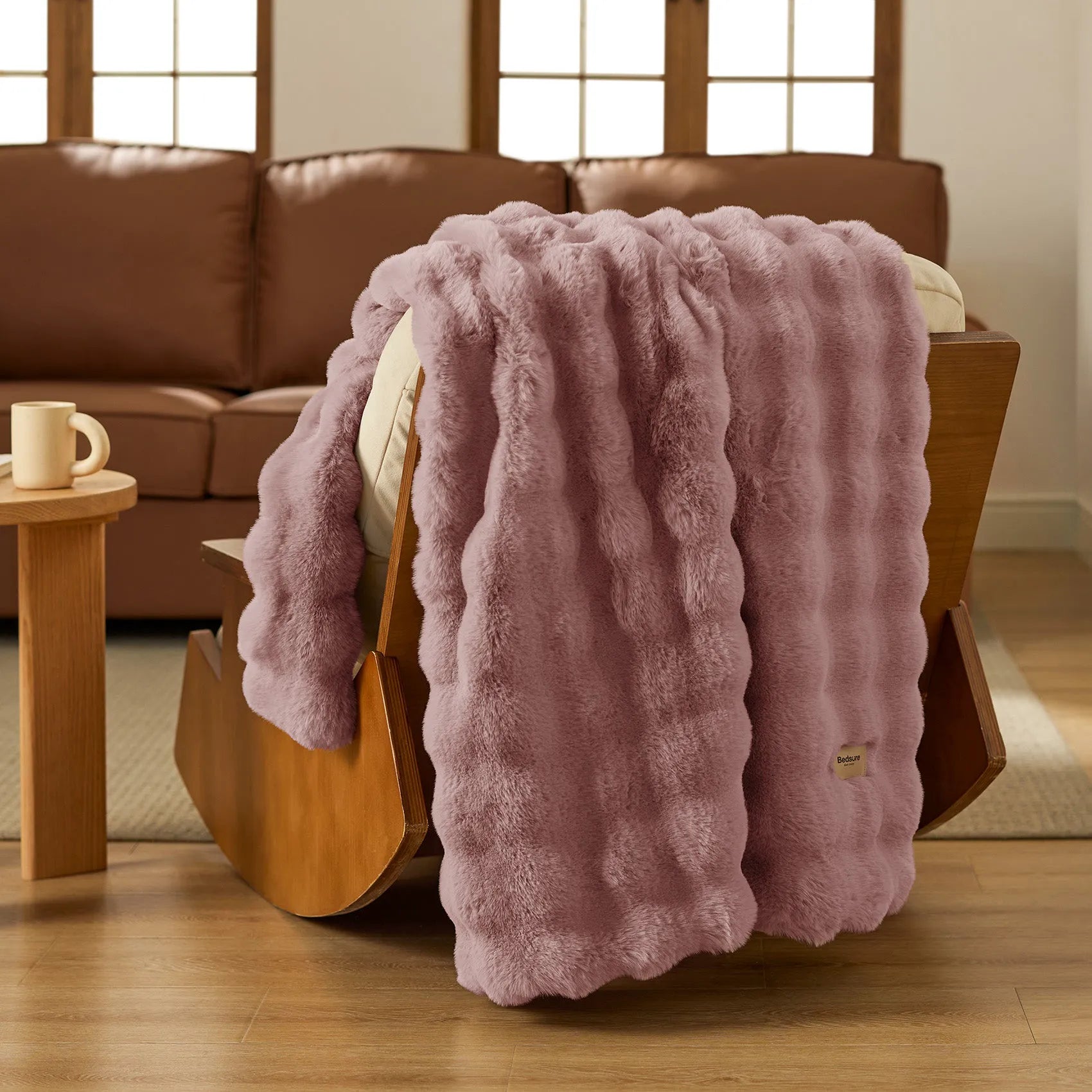 Faux Fur Bubble Blanket