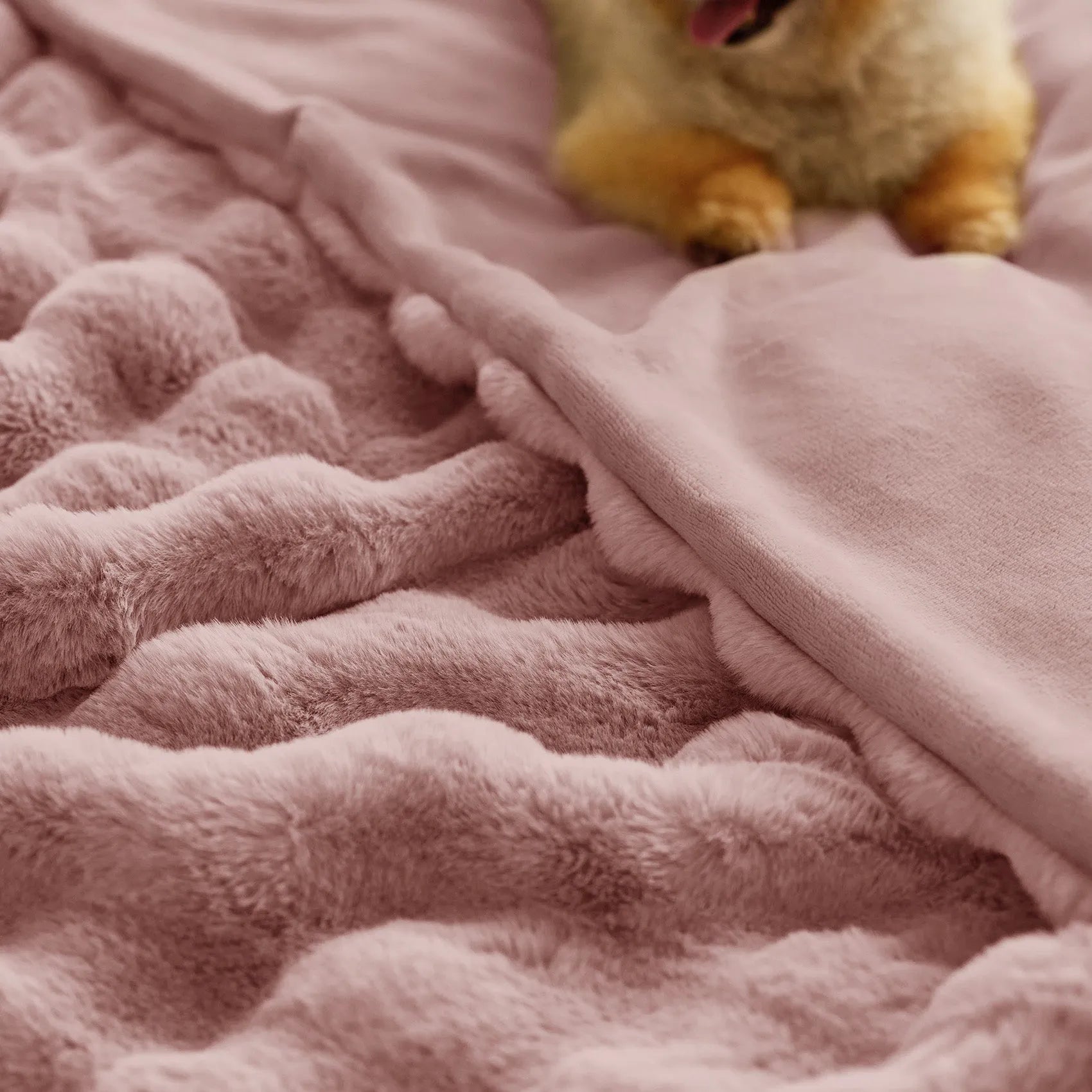 Faux Fur Bubble Blanket