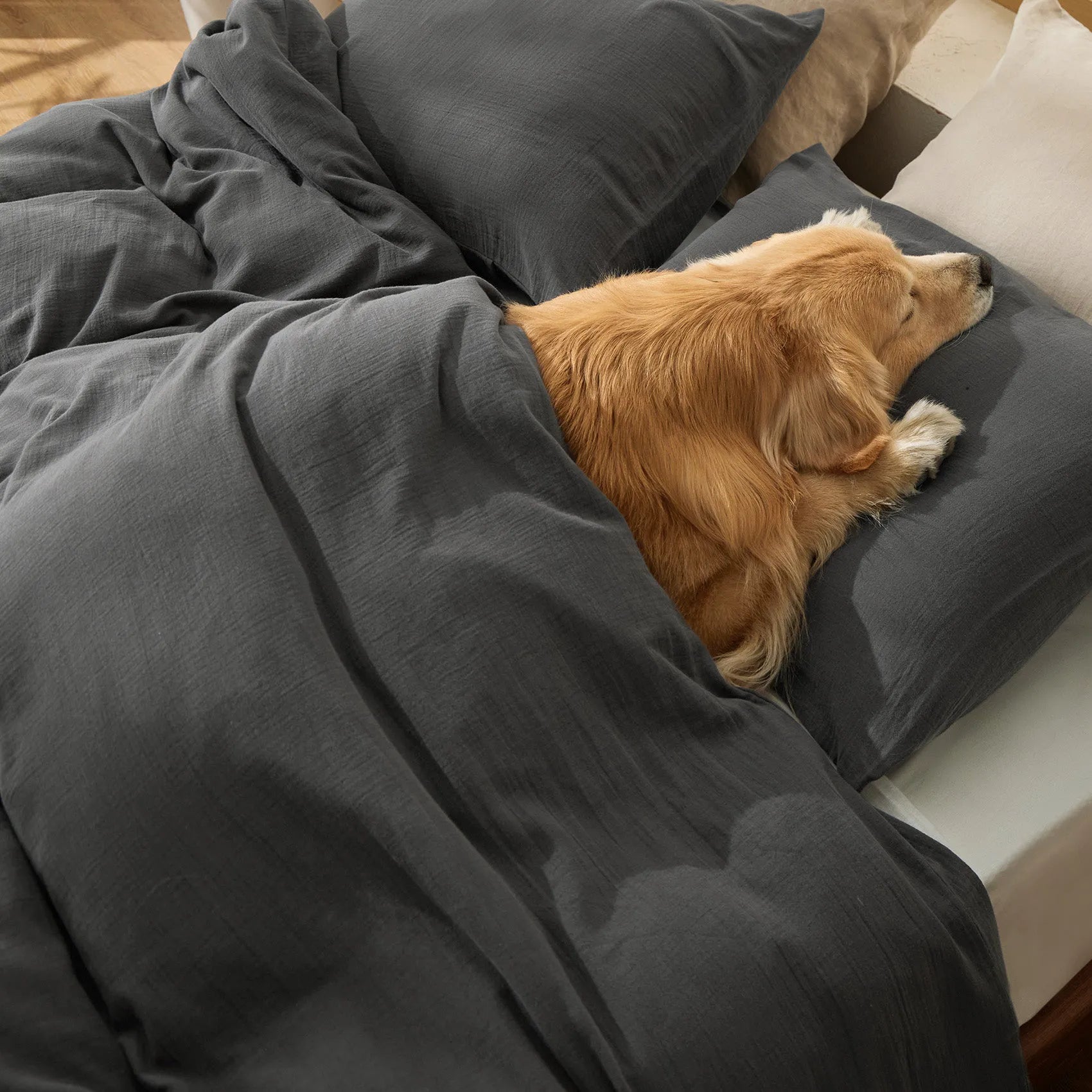PureWoven™ Bamboo Cotton Muslin Duvet Cover Set