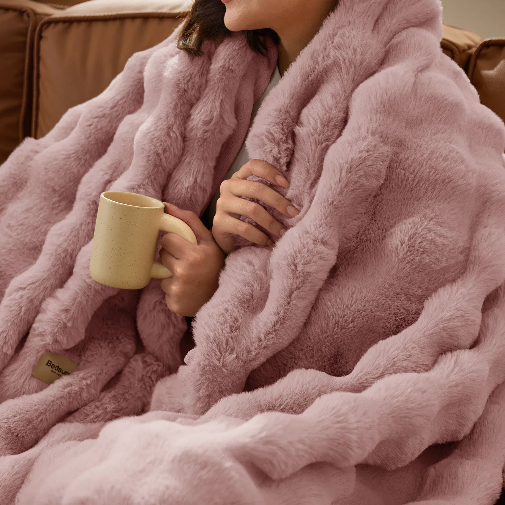 Faux Fur Bubble Blanket