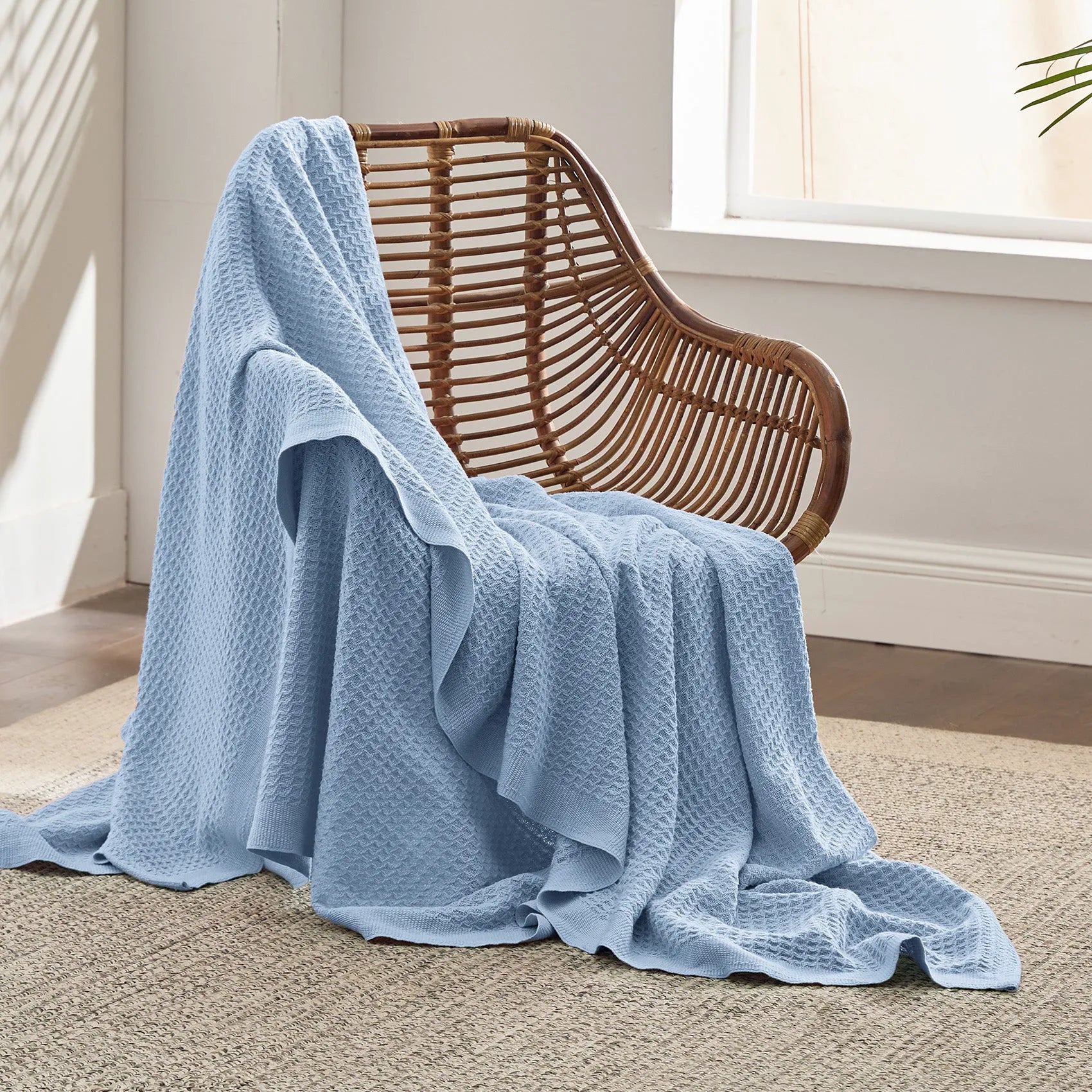 Cotton Waffle Weave Blanket