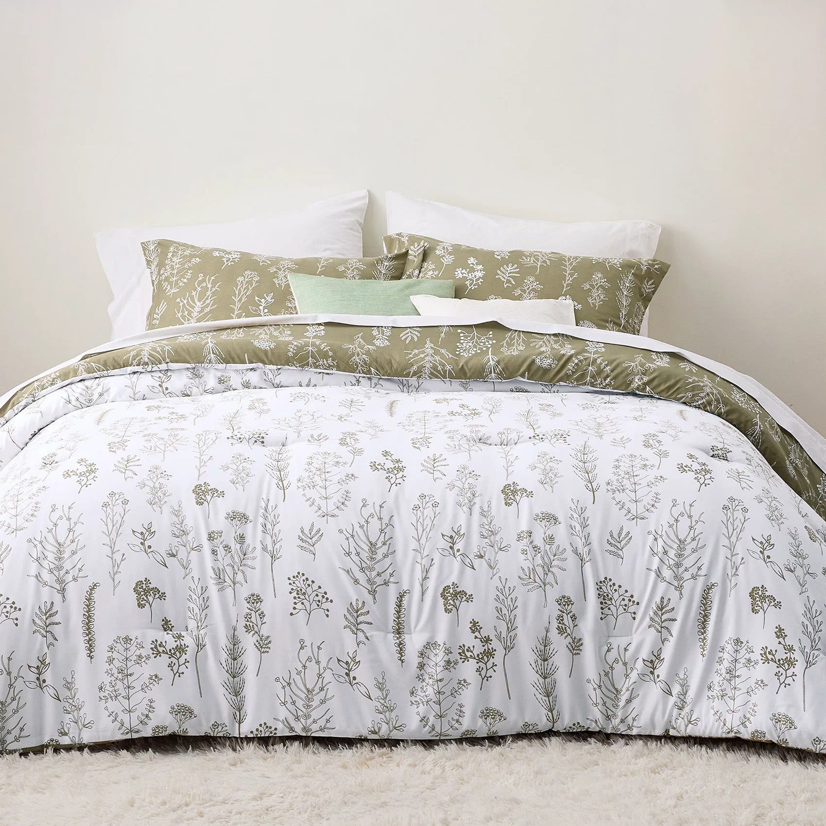 Reversible Floral Duvet Cover Set