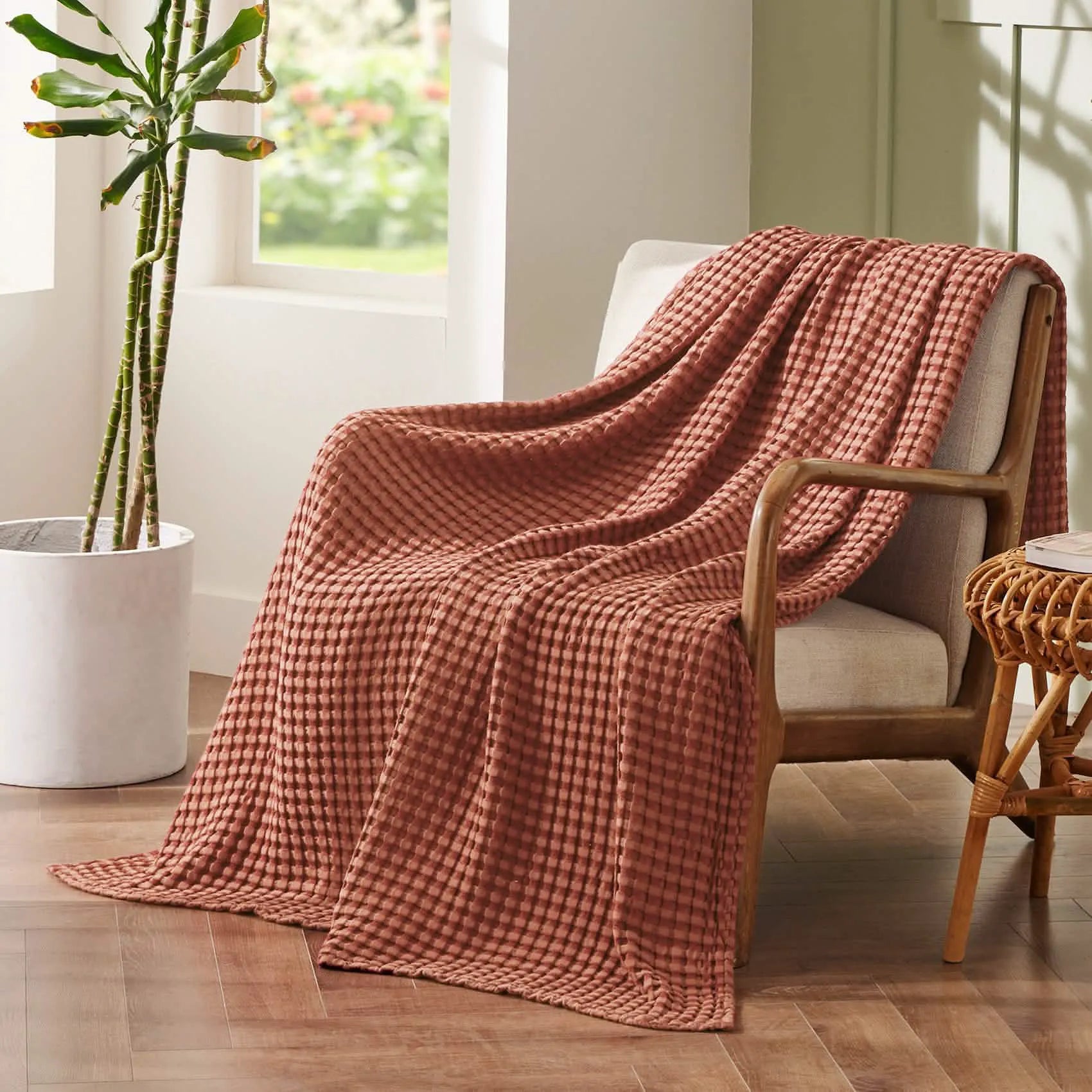 Bamboo Rayon Waffle Blanket