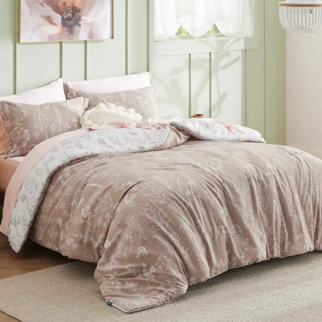 Reversible Floral Duvet Cover Set