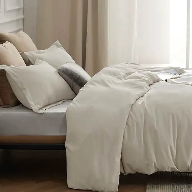 Brushed Microfiber Duvet Cover Set with Fitted Sheet