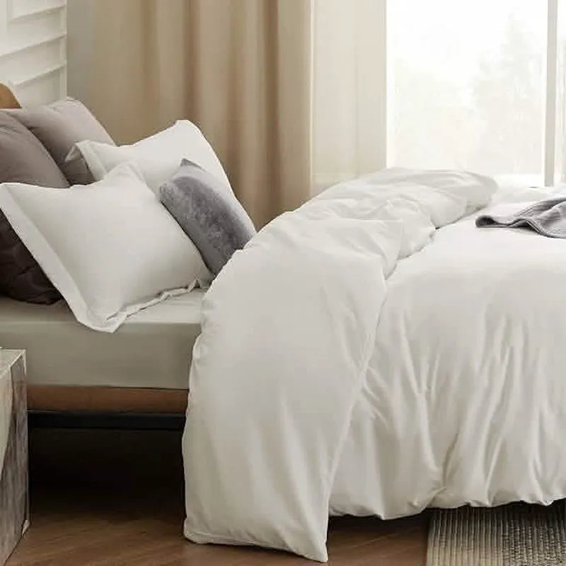 Brushed Microfiber Duvet Cover Set with Fitted Sheet