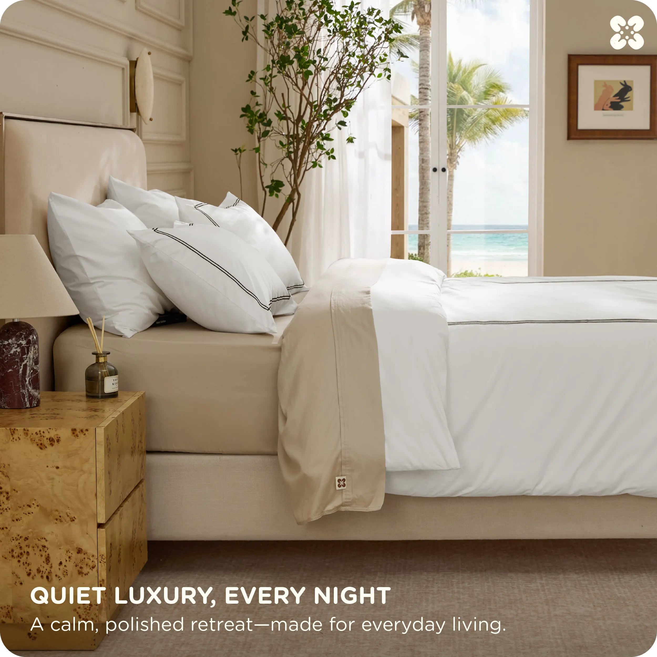 PureWoven™ Cotton Embroidered Hotel Duvet Cover Set