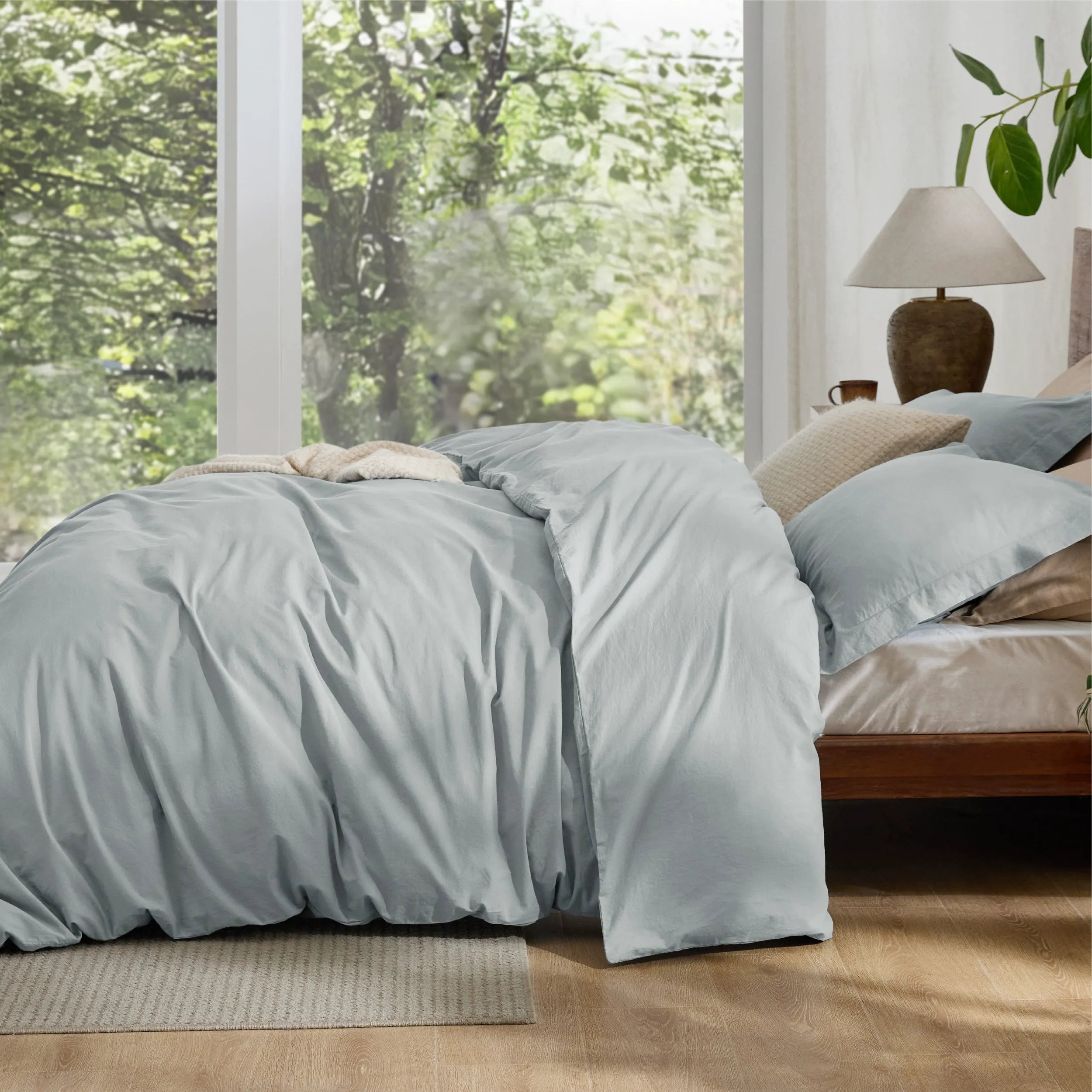 PureWoven™ Washed Cotton Duvet Cover Set
