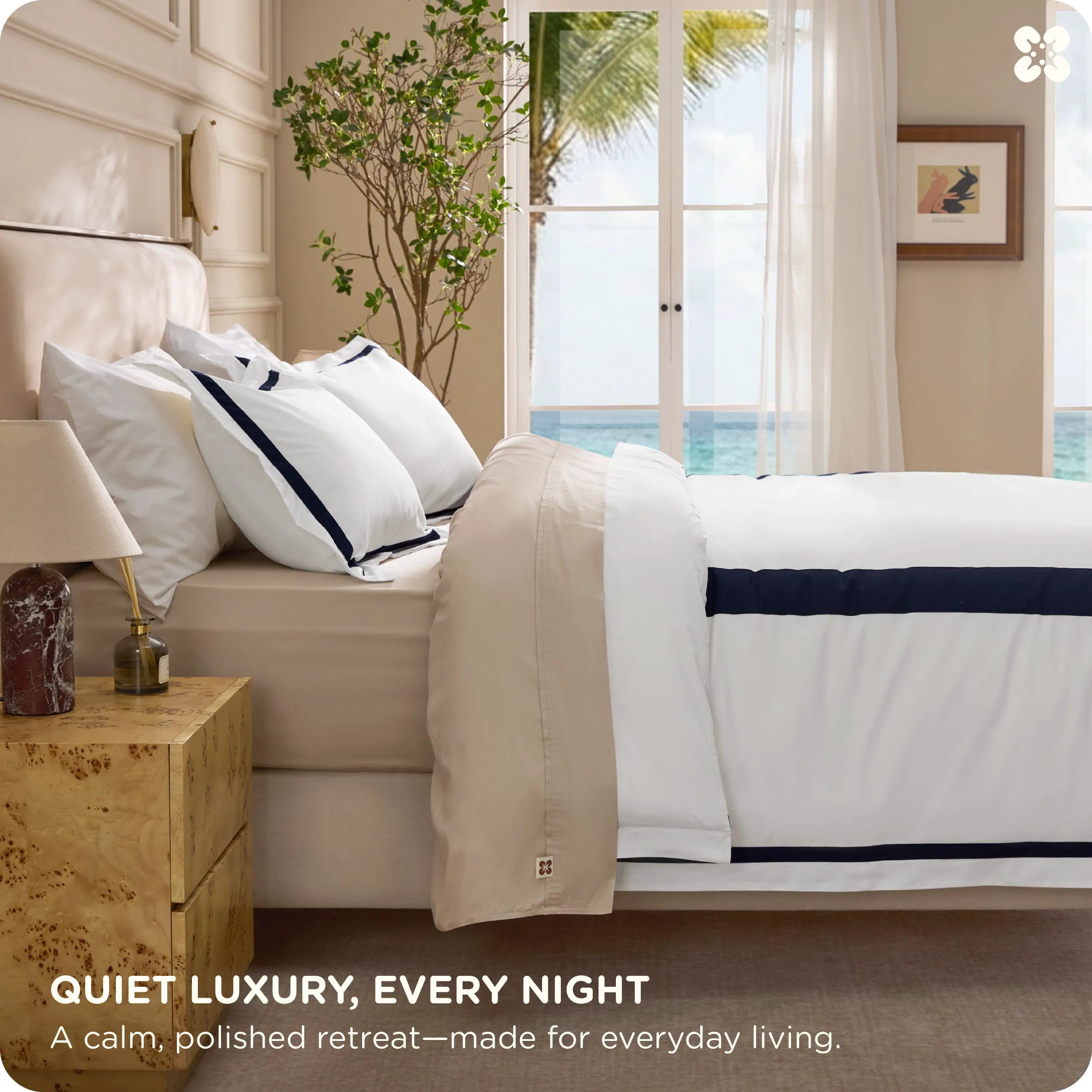 PureWoven™ Cotton Embroidered Hotel Duvet Cover Set