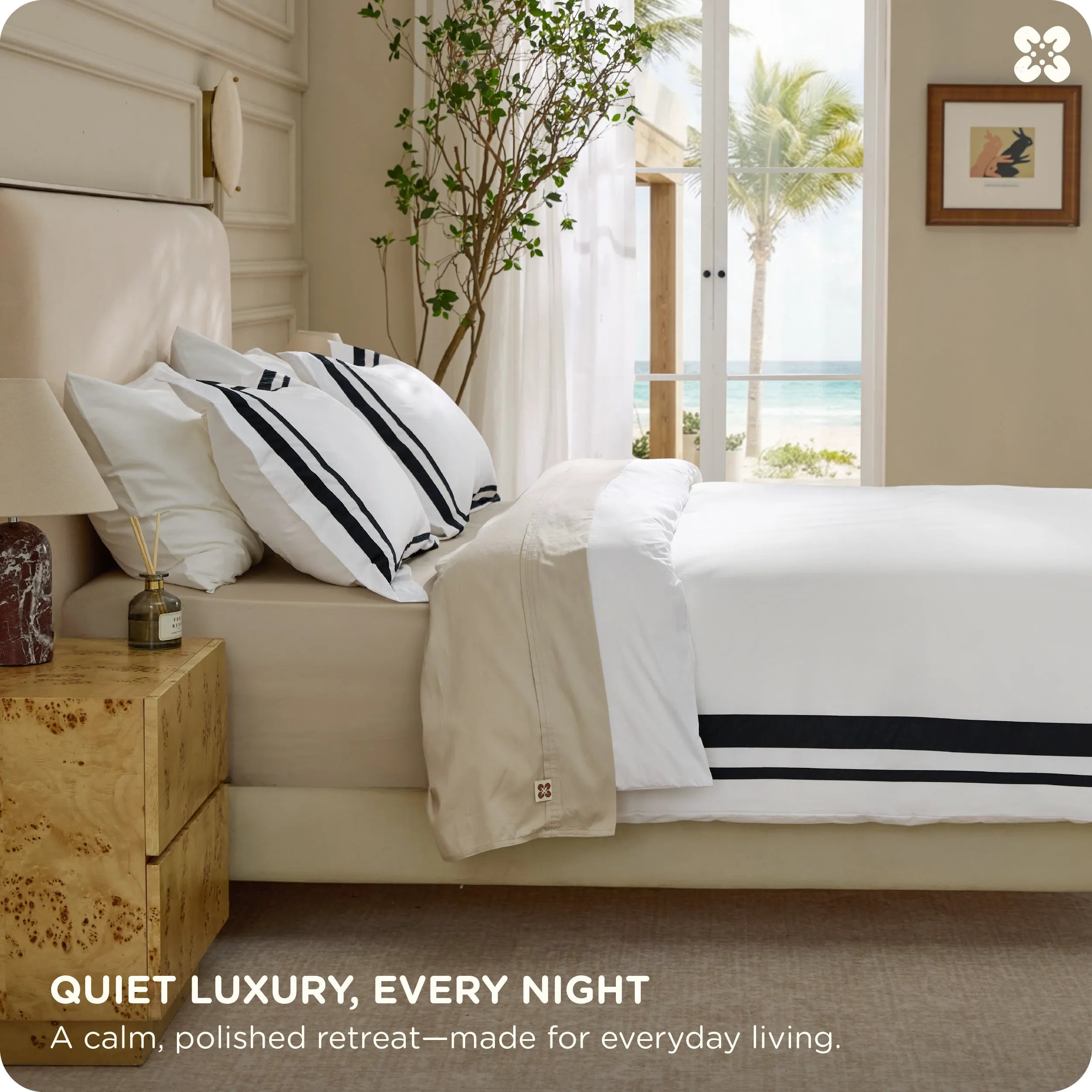 PureWoven™ Cotton Embroidered Hotel Duvet Cover Set