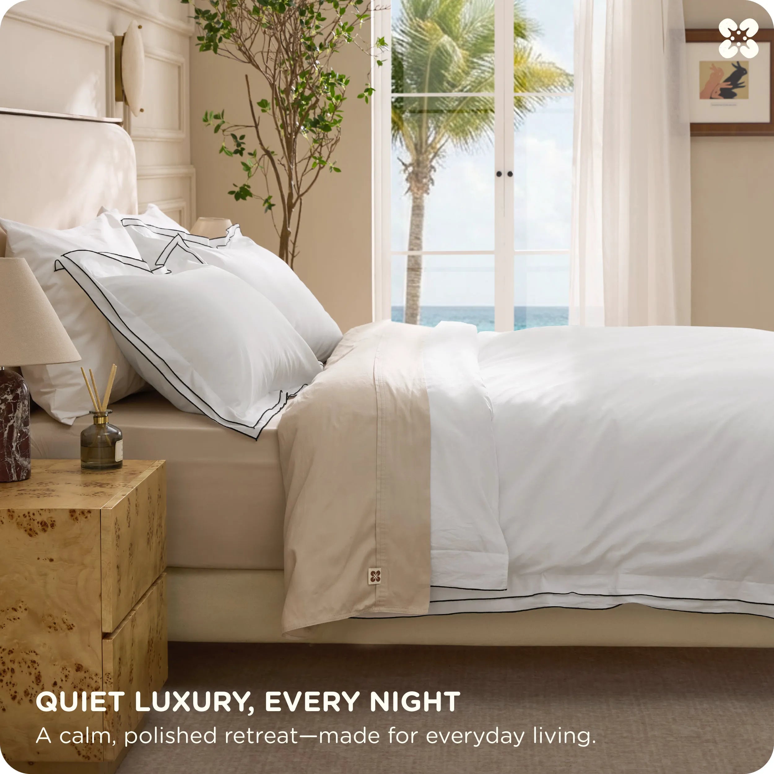 PureWoven™ Cotton Embroidered Hotel Duvet Cover Set