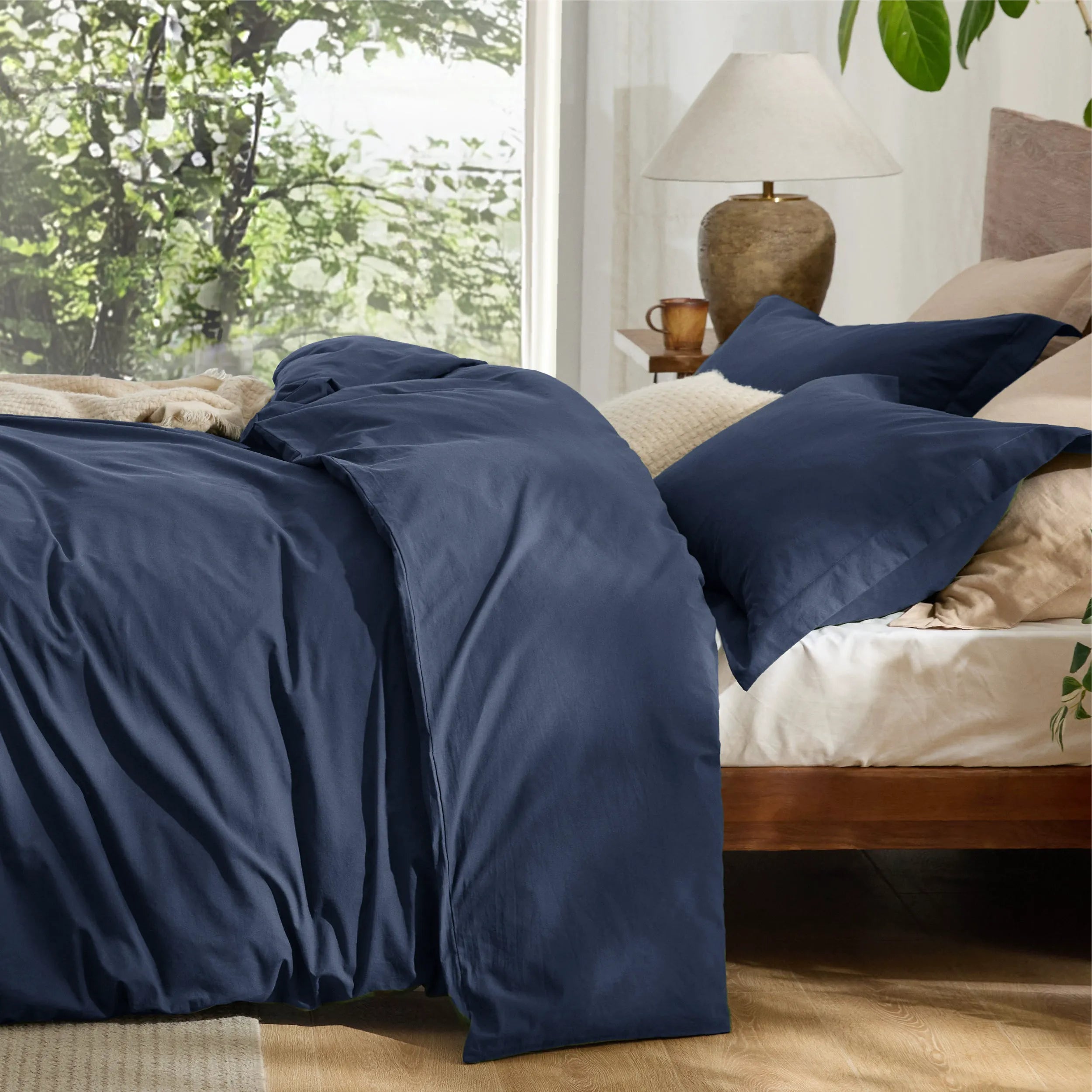 PureWoven™ Washed Cotton Duvet Cover Set